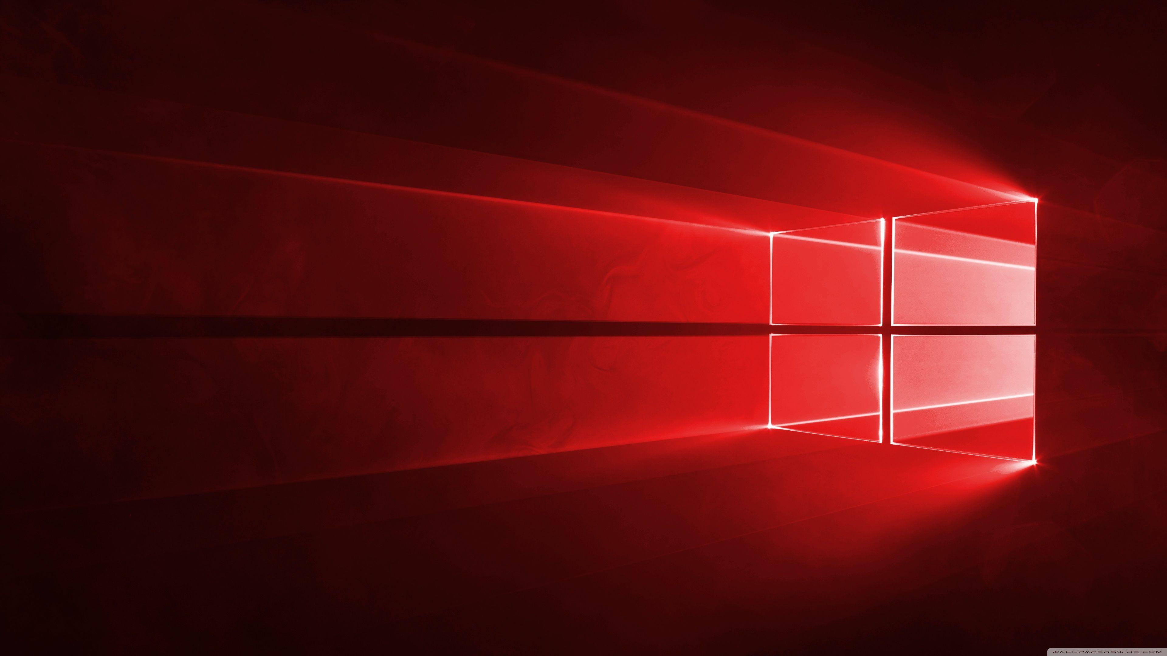 Windows 10 Red in 4K Ultra HD Desktop .wallpaperwide.com