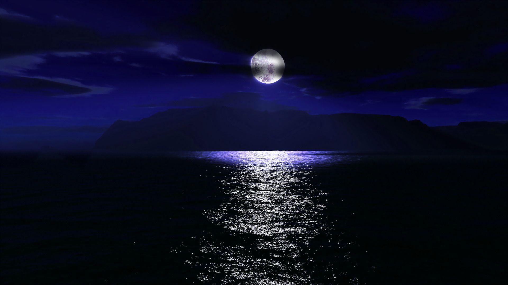 Картинки по запросу moon over ocean. Волны. Moon and Ocean