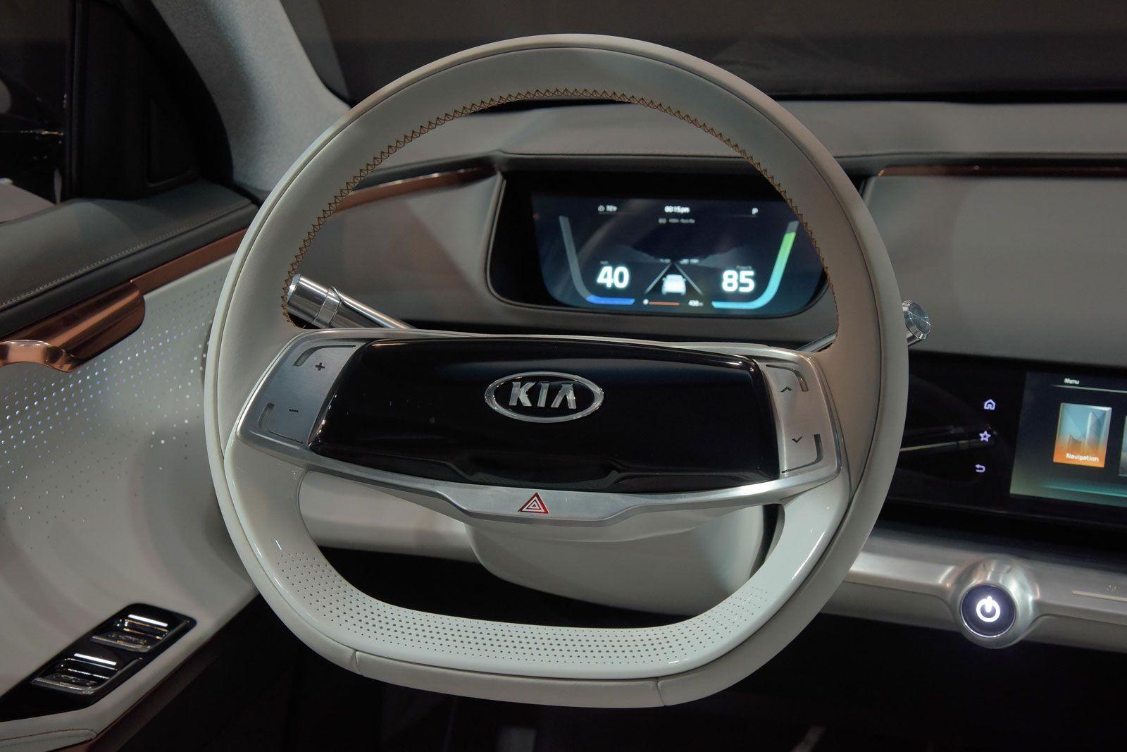 Kia Niro EV Concept Interior Steering Wheel. Cool Design not mine