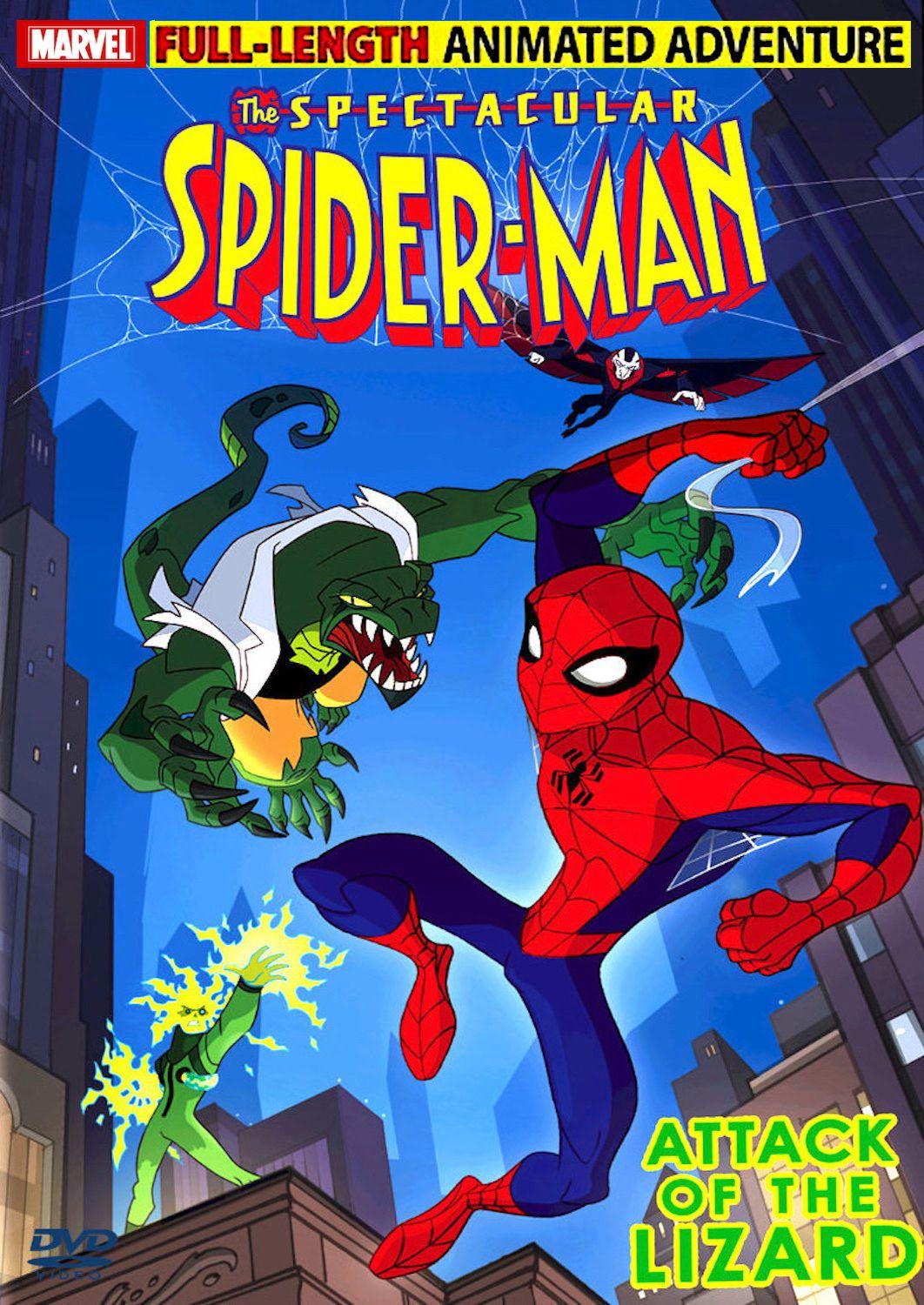 THE SPECTACULAR SPIDER MAN ATTACK OF THE LIZARD DVD. SPIDER MAN