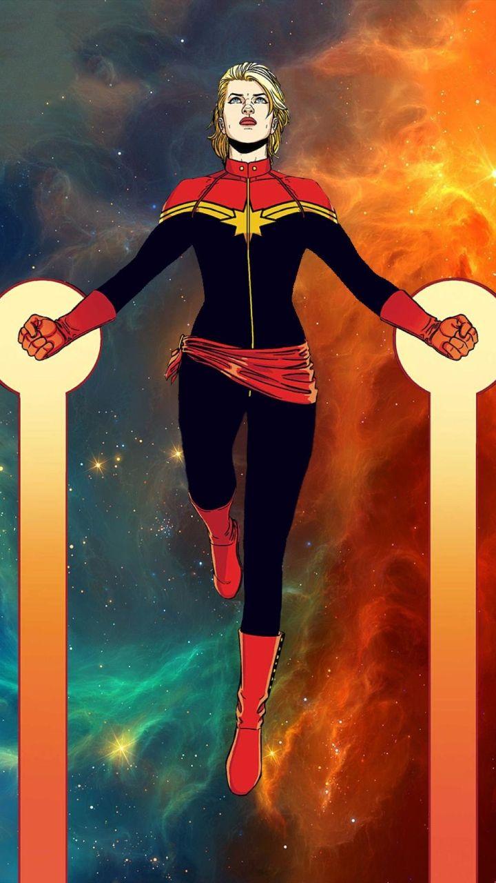 Comics Captain Marvel (720x1280) Wallpaper