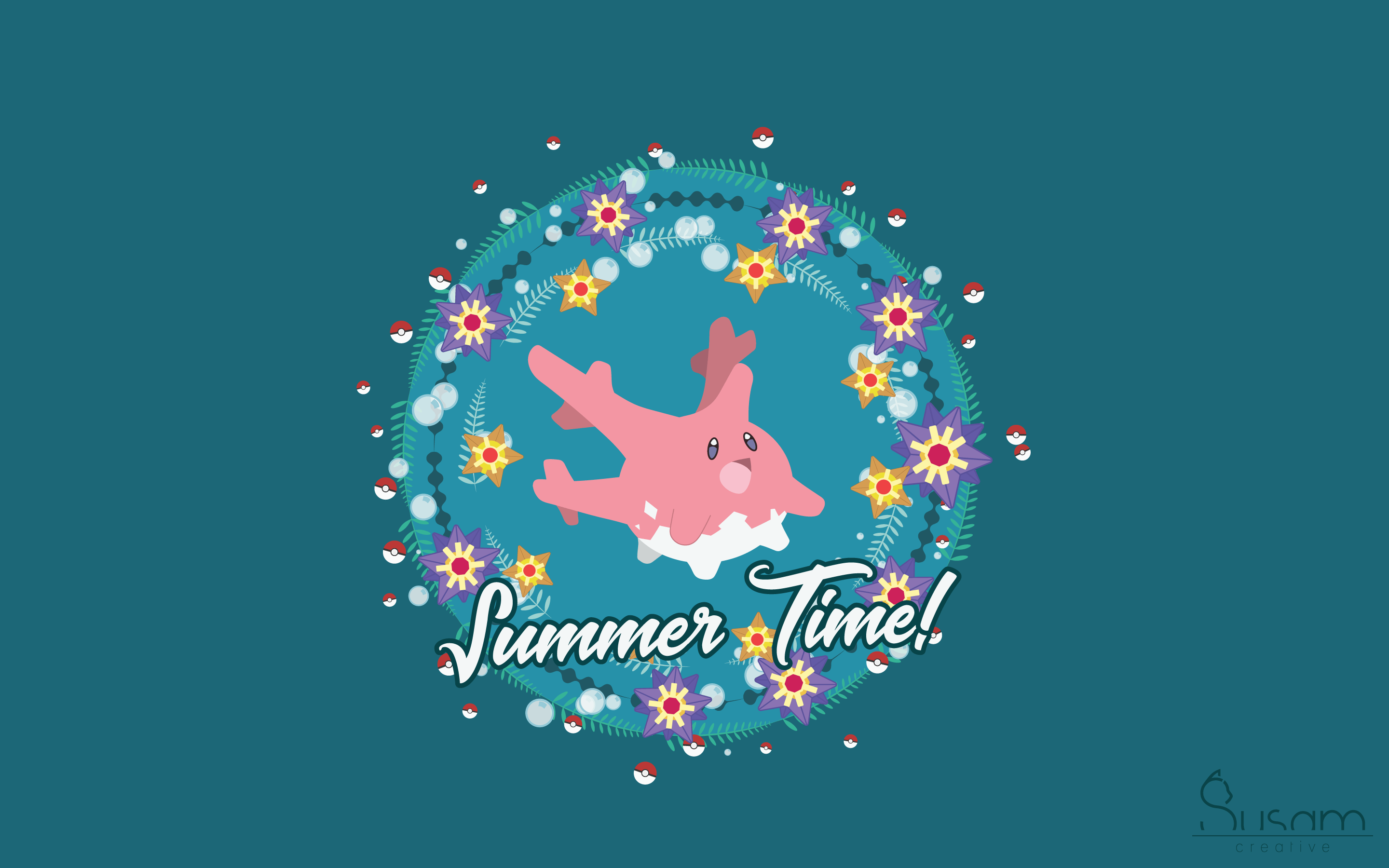 July 2017 Wallpaper Pokemon Summer