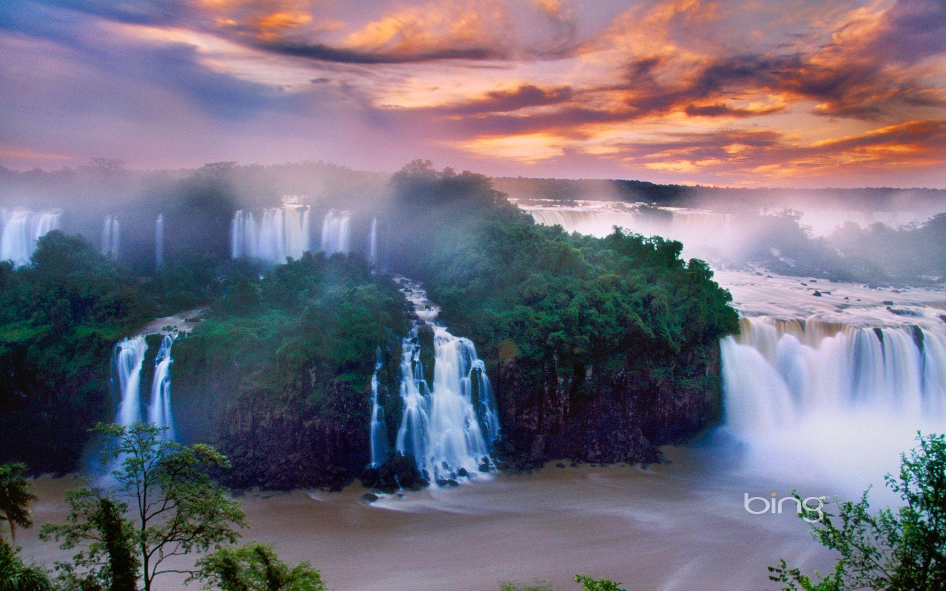 Iguazu Falls National Park At The Borders Of Argentina And Brazil