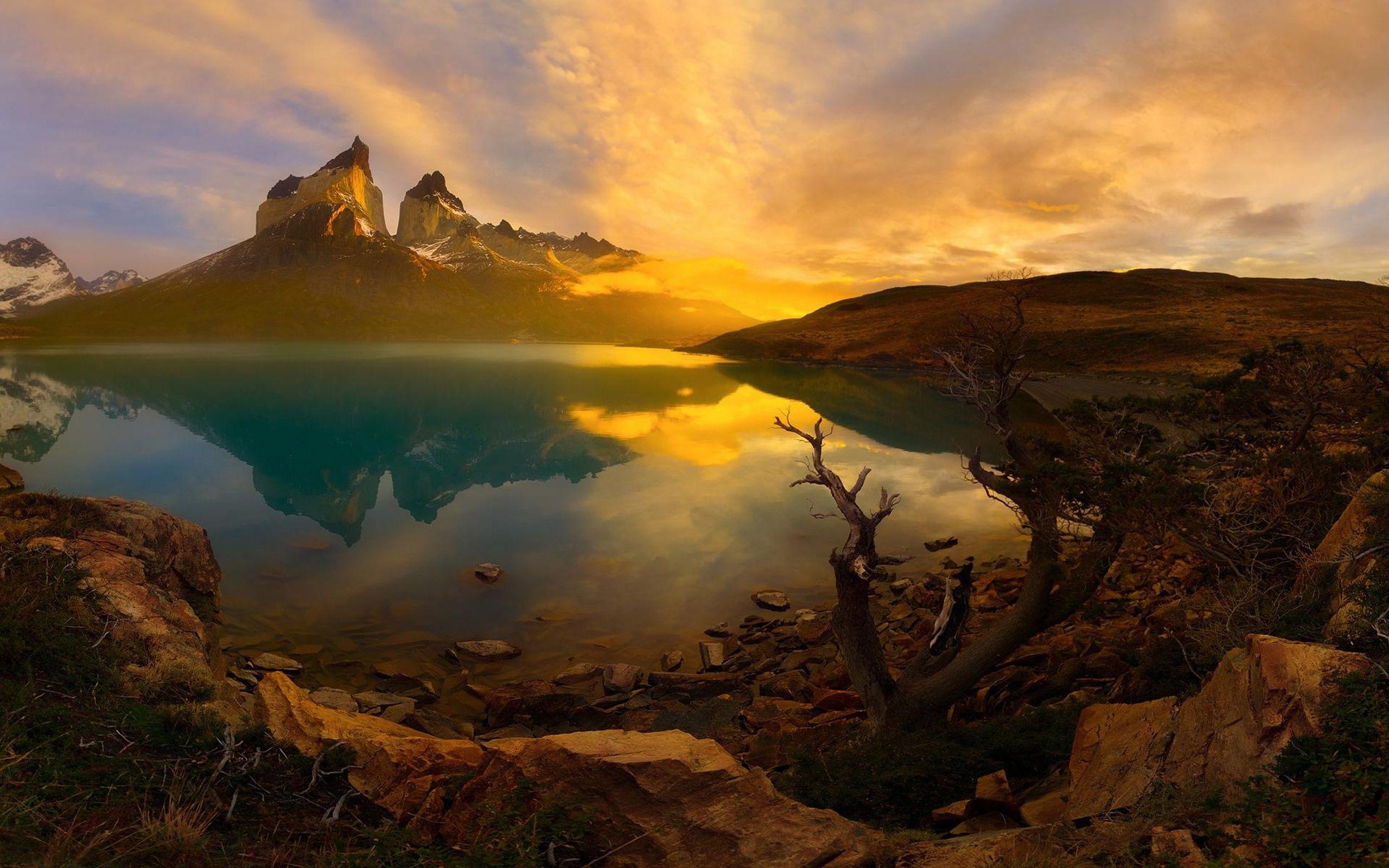 Sunset National Park Torres Del Paine Patagonia 2560x1600 HD