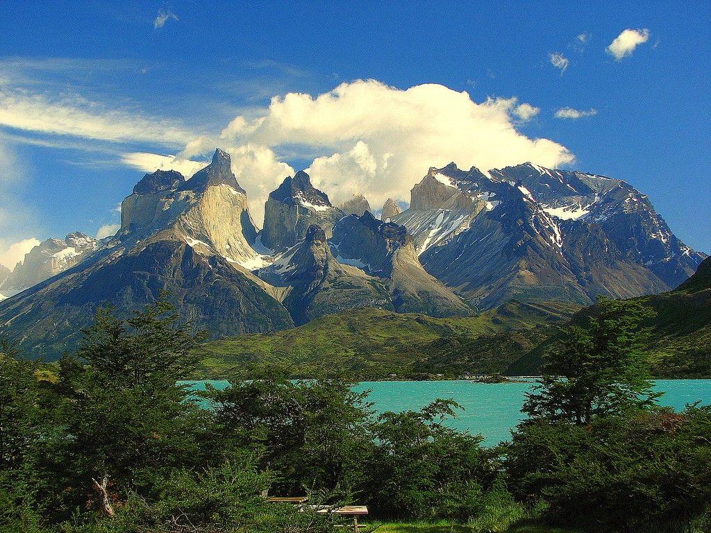 Torres Tag wallpaper: Torres Del Paine Chile Land Houses Snow Lake