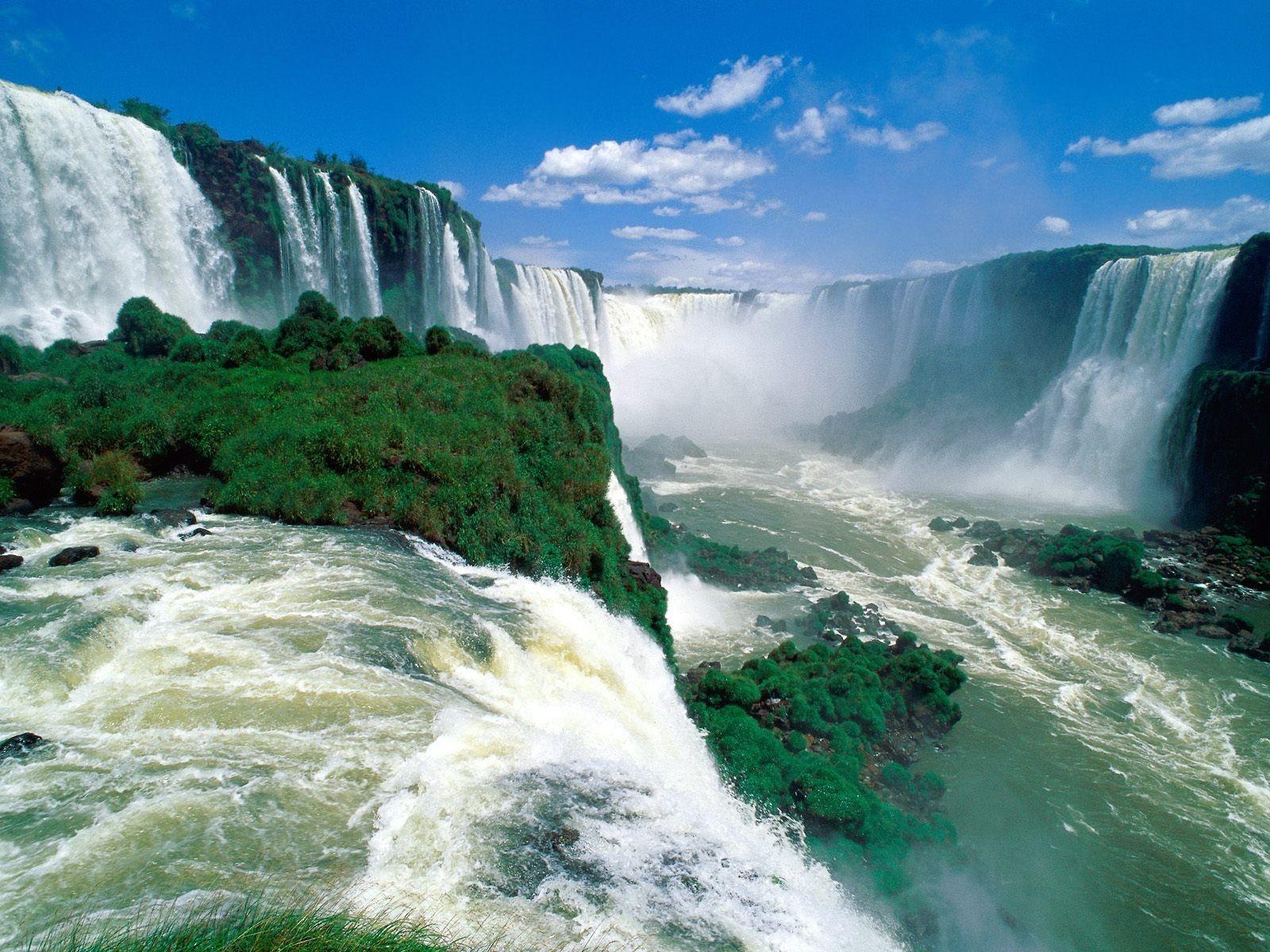 Nature Brazil waterfalls Iguazu falls wallpaperx1200
