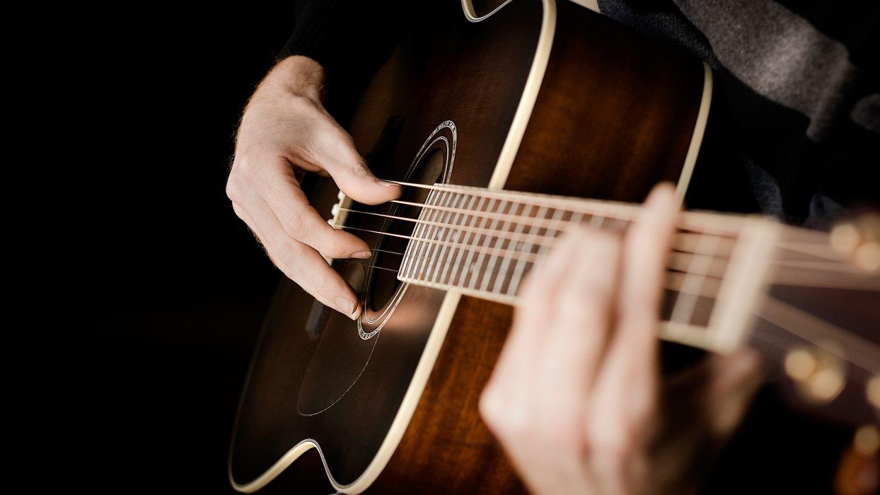 Close Up Acoustic Guitars Guitars Fingerstyle Guitar Wallpaper