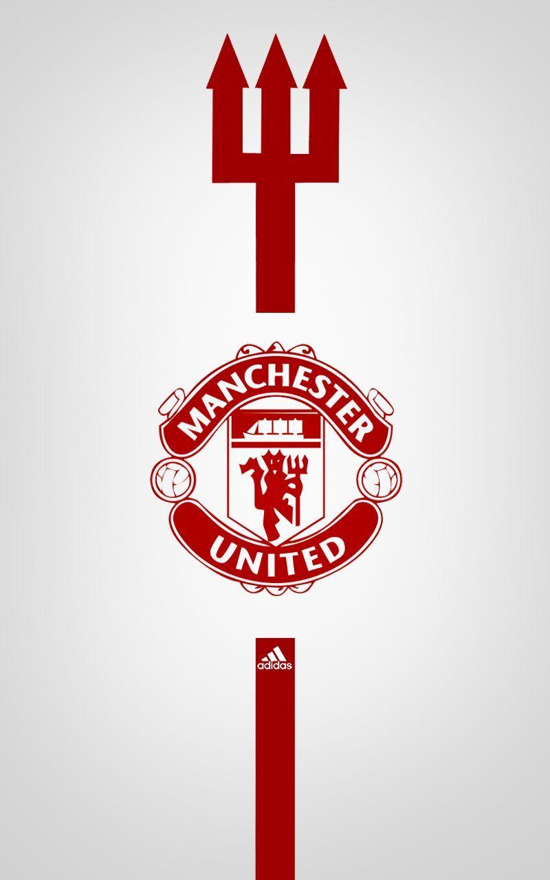 Manchester United Adidas Android wallpaper white. Sepak