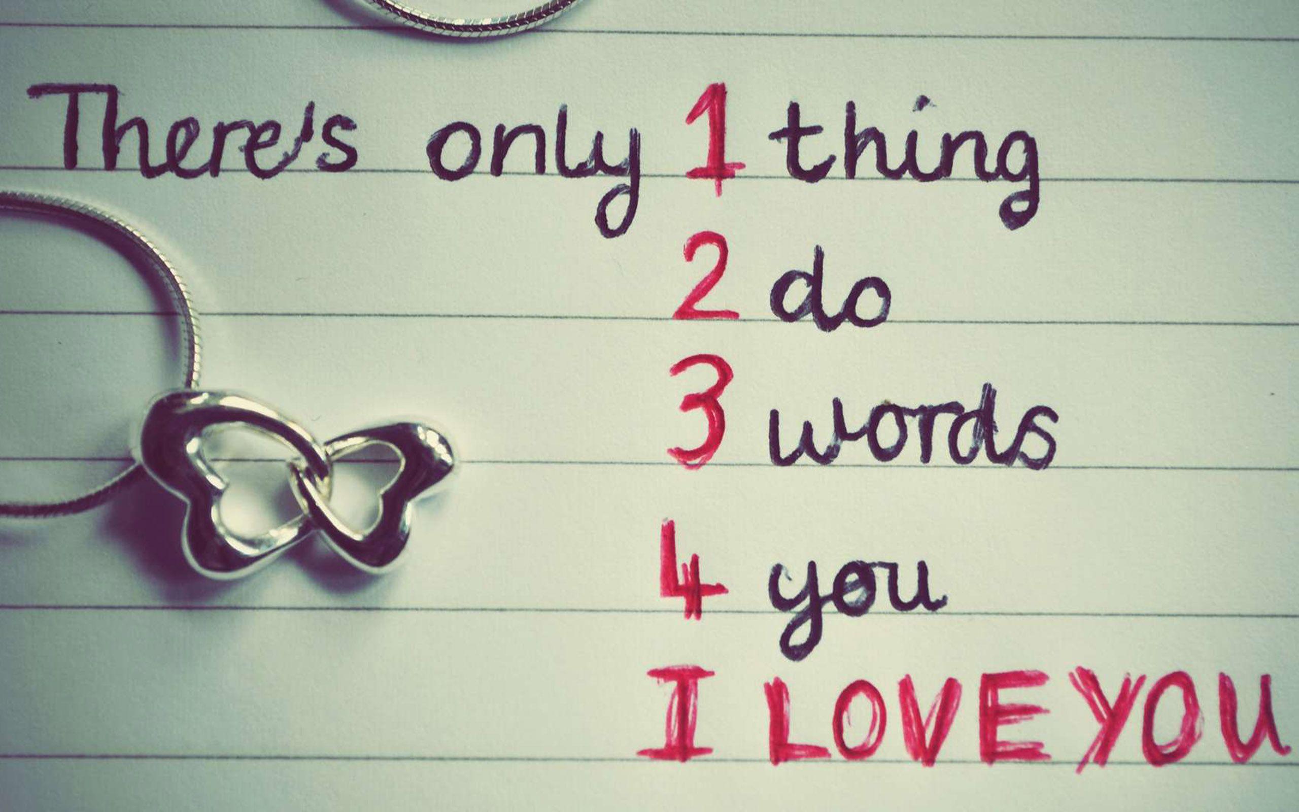 I Love You 3 Magical Words HD Wallpaper