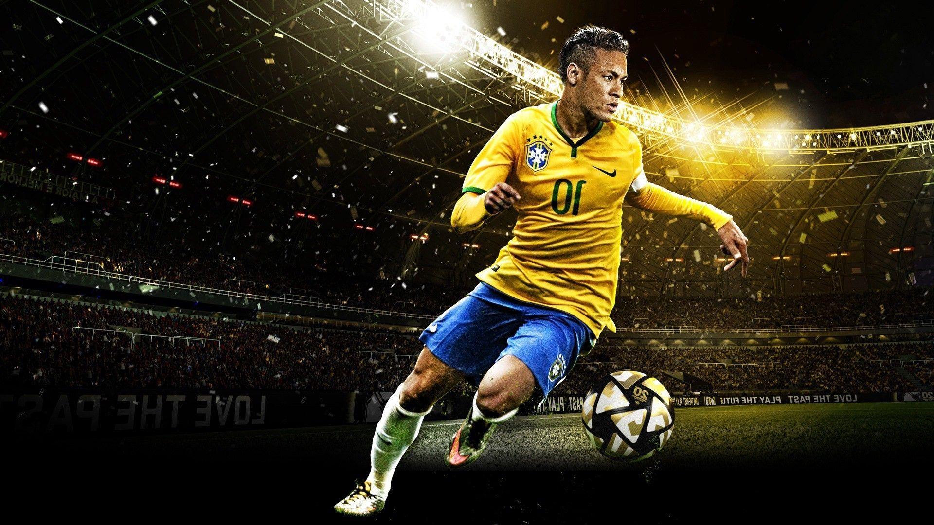 Download Neymar Jr Kissing Ball Wallpaper