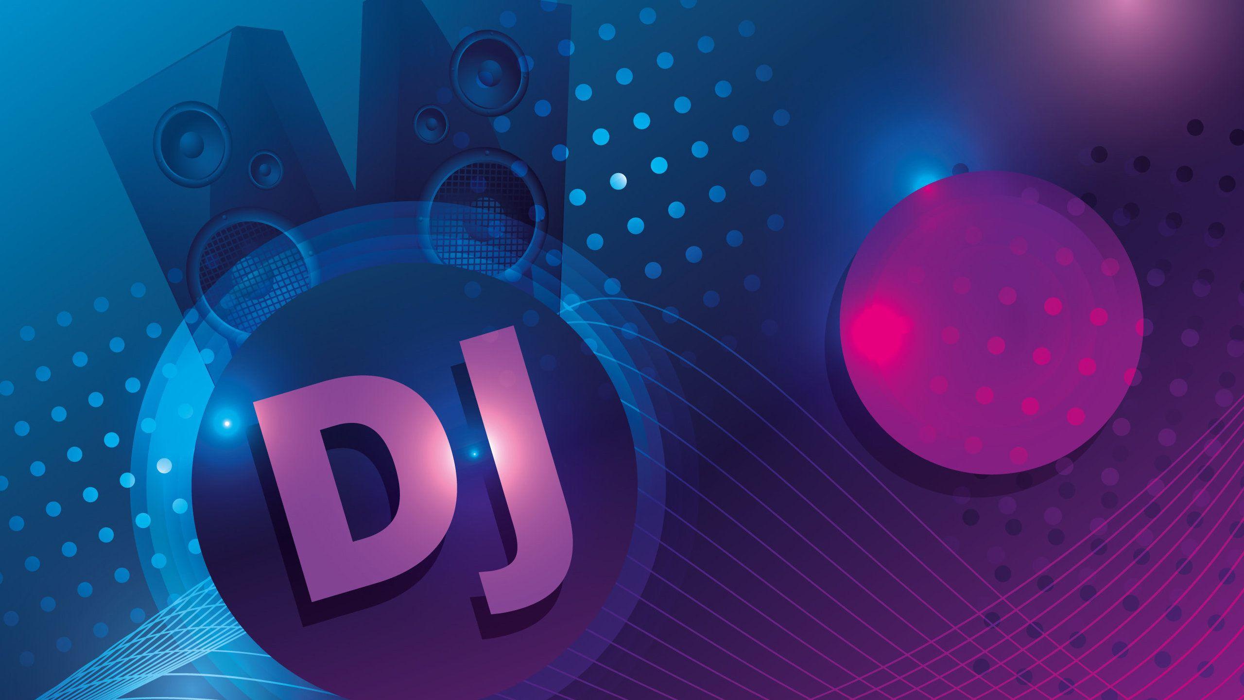 DJ and Speakers Wallpaper