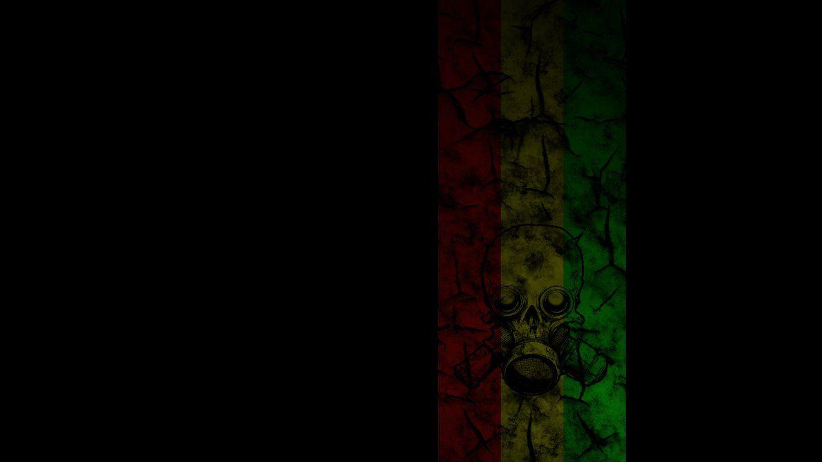 Rasta Wallpaper w/ Skull