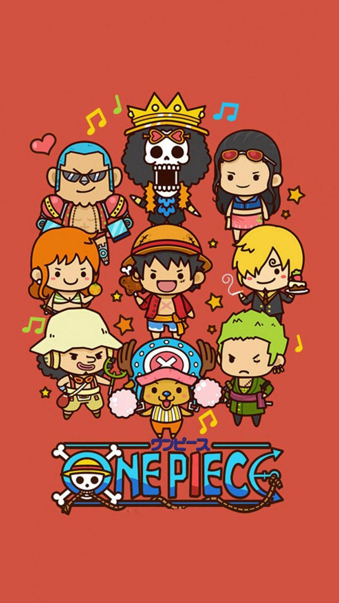 Cute Lovely One Piece Cartoon Poster iPhone 6 Wallpaper Download. iPhone Wallpaper, iPad wallpap. One piece wallpaper iphone, One piece cartoon, One piece anime