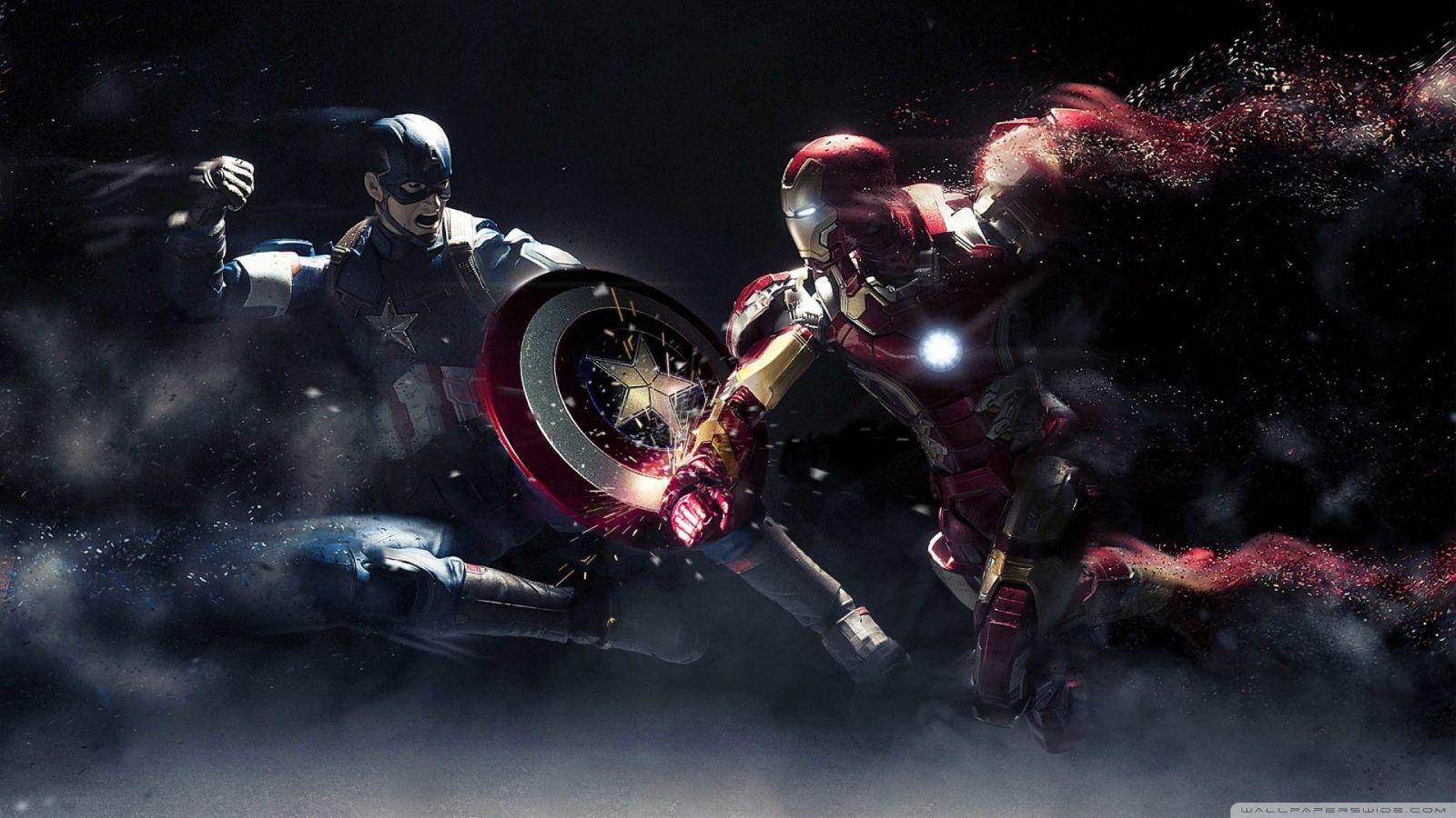 Captain America vs Iron Man ❤ 4K HD Desktop Wallpaper for 4K Ultra