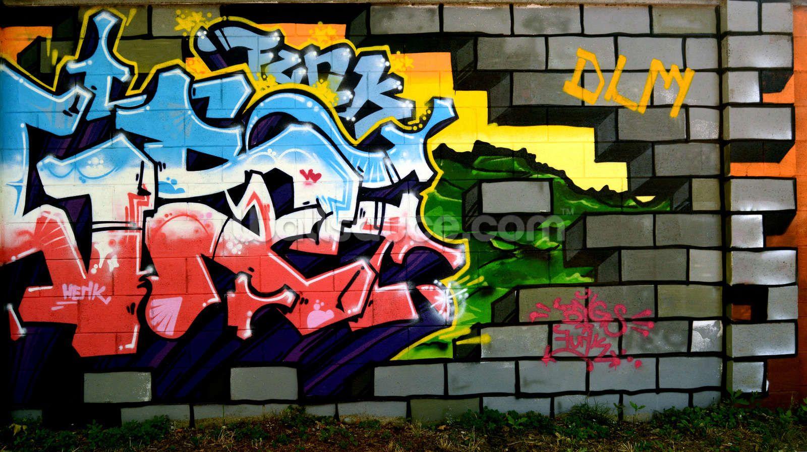 Breach the Wall of Graffiti Wallpaper Wall Mural