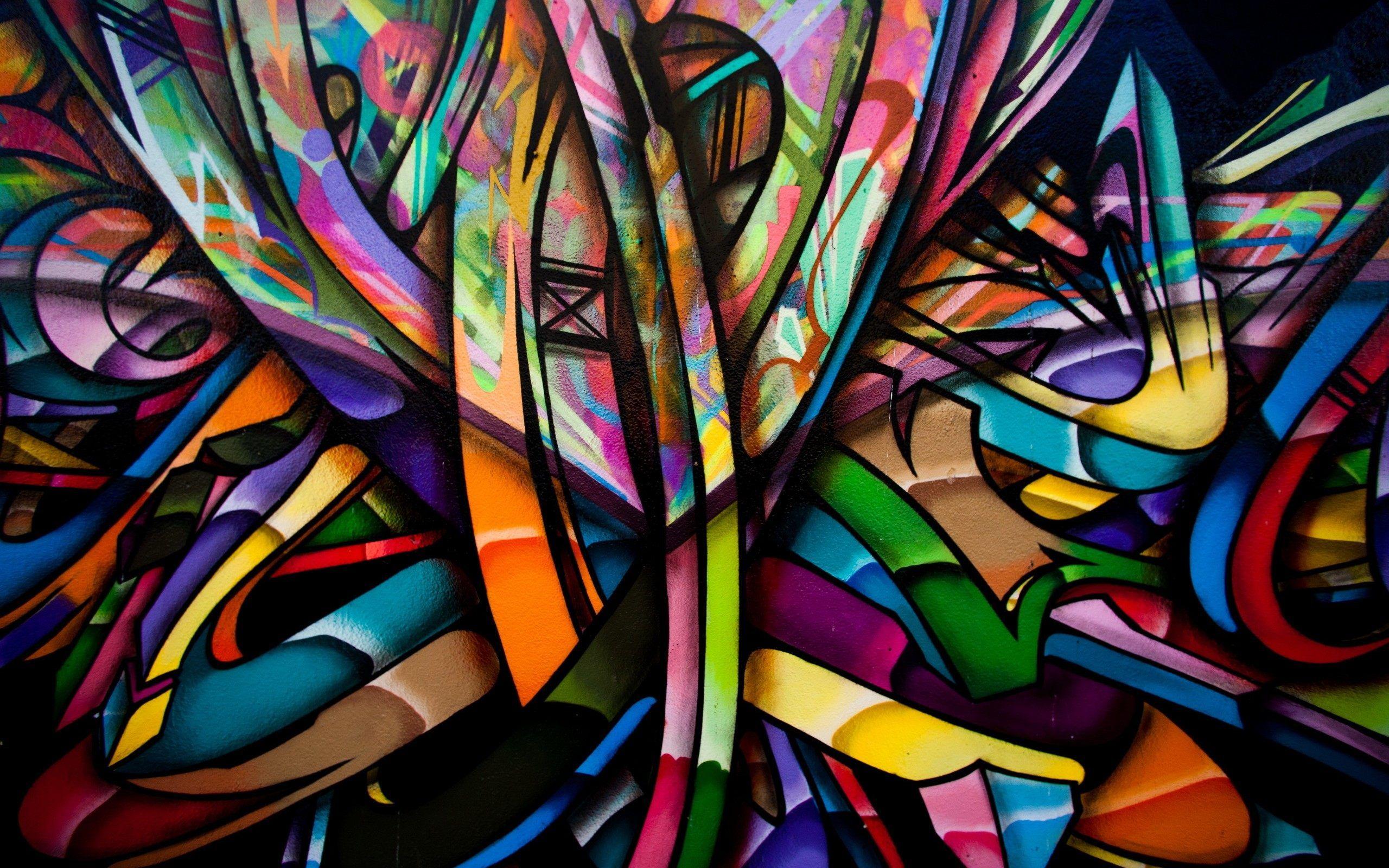 Paint Colors Art Wallpaper · Graffiti Colors Background Wallpaper