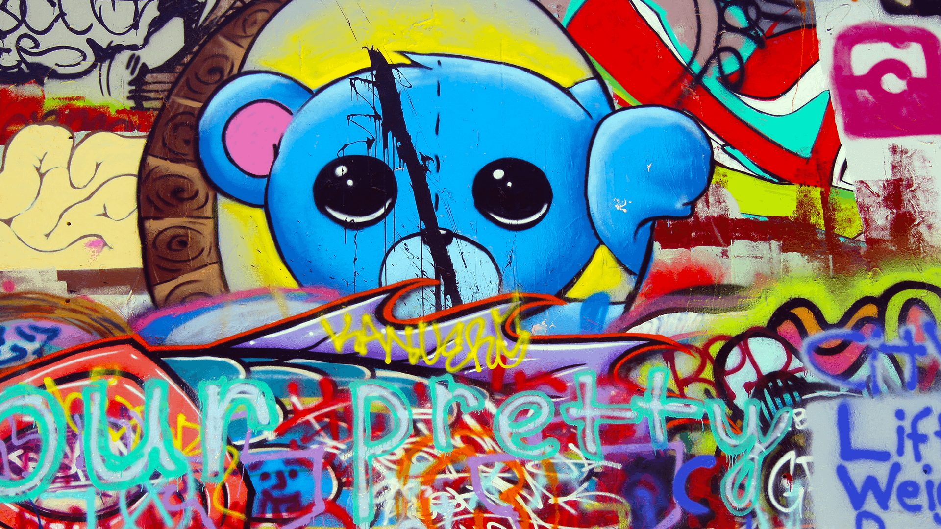 Music Love Graffiti – stunning wall mural – Photowall