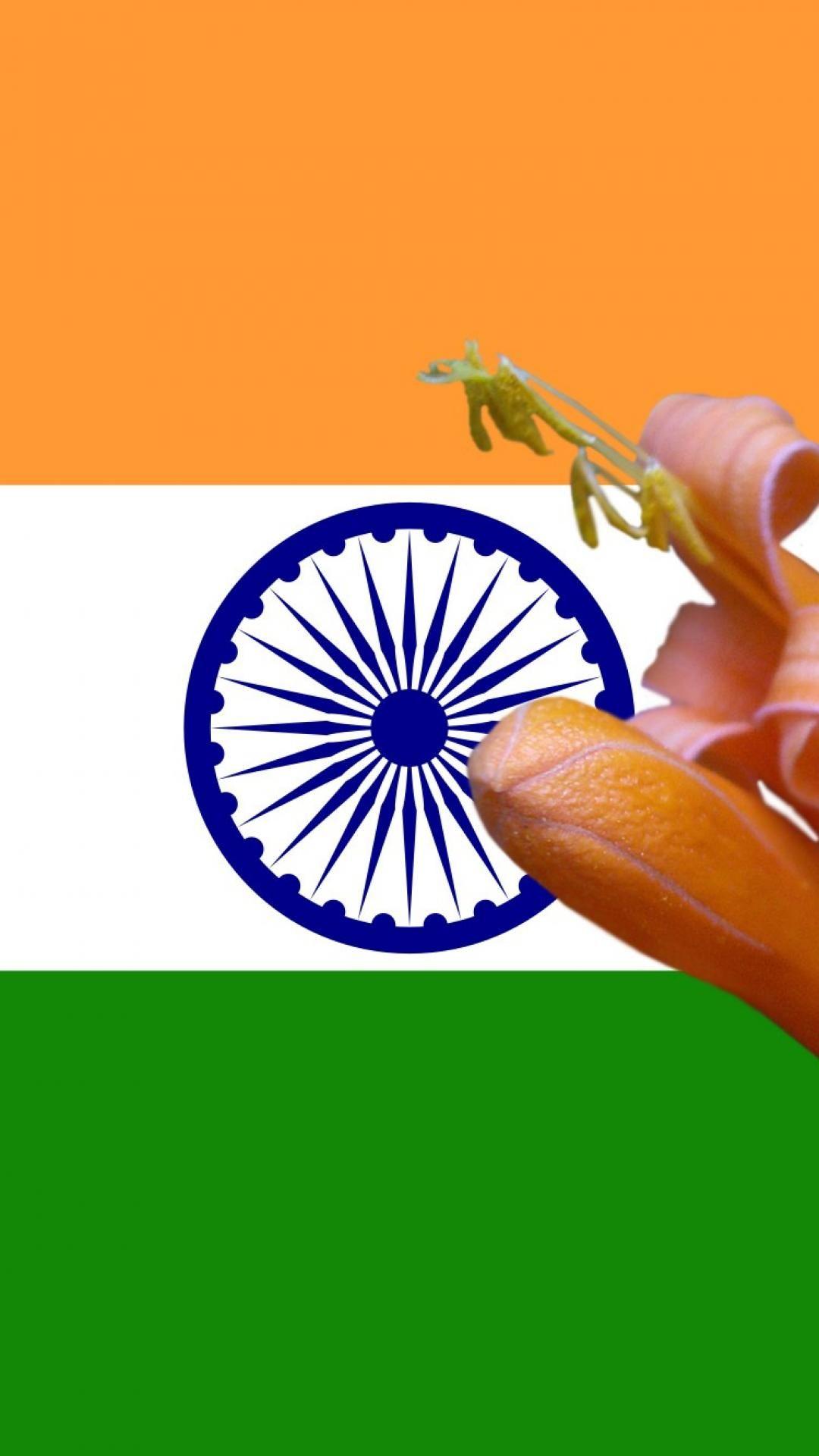 India flags flowers wallpaper