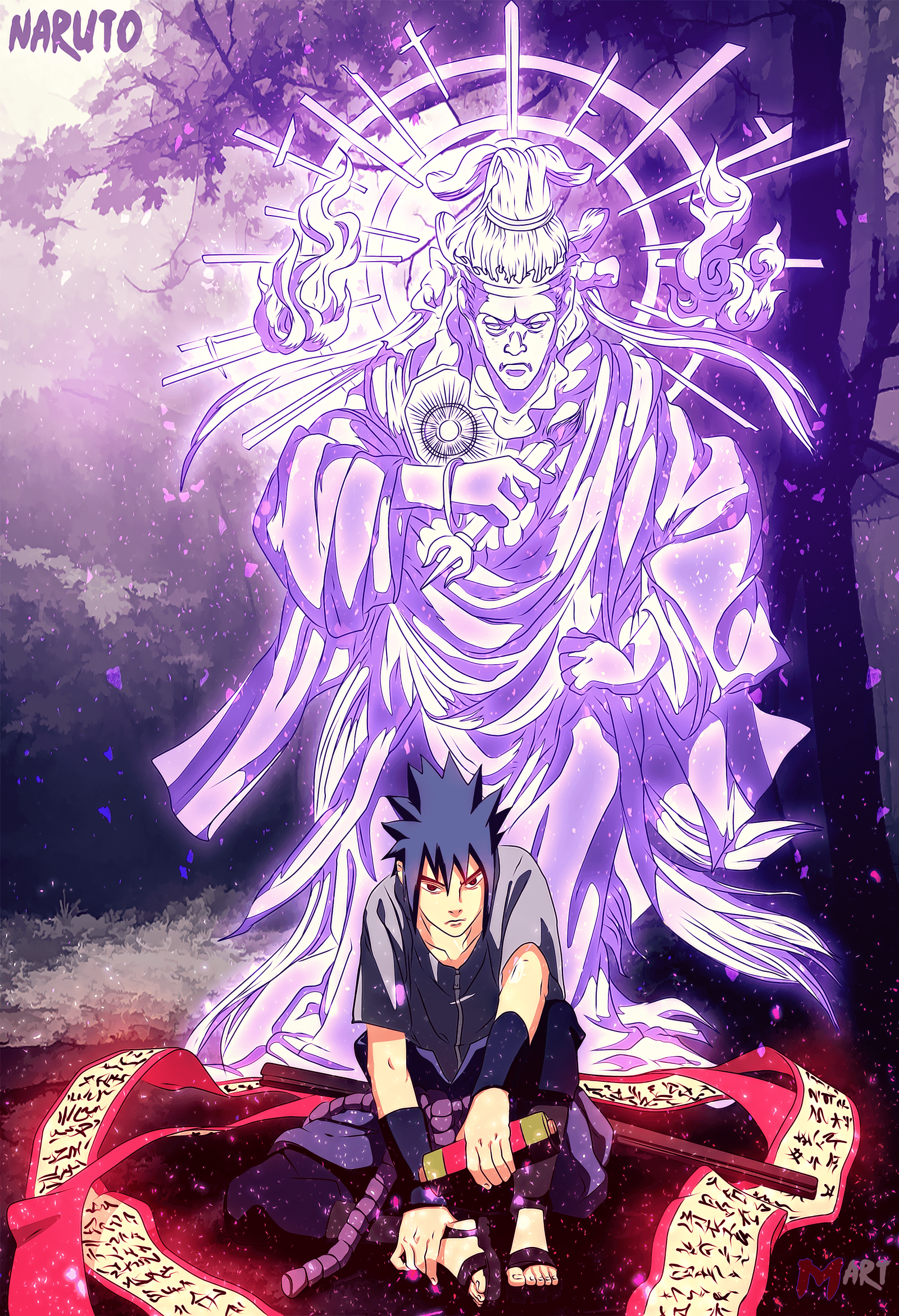 Sasuke with Indra Chakra