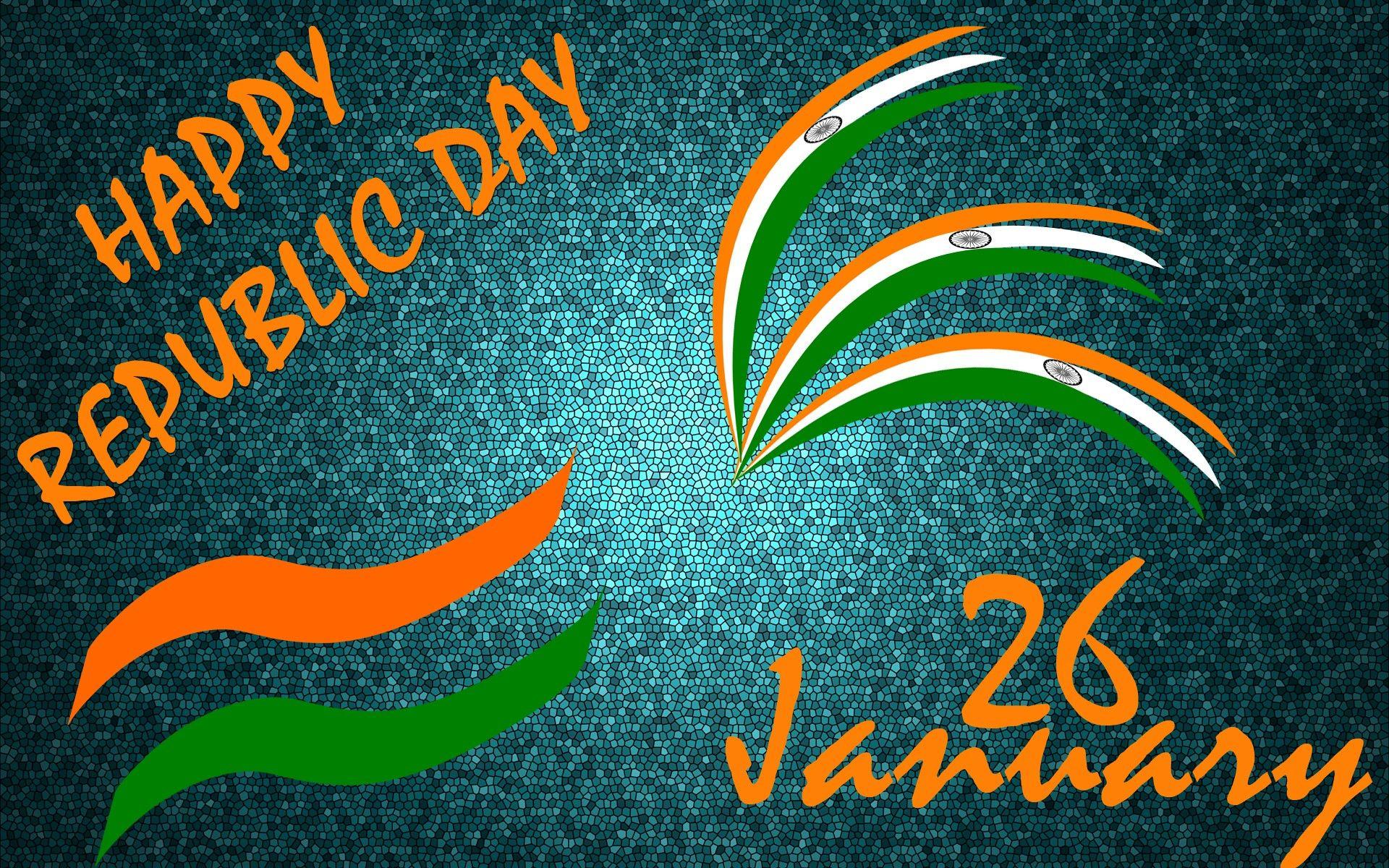 Happy Republic Day with Indian Flag Color HD Photo. HD Famous