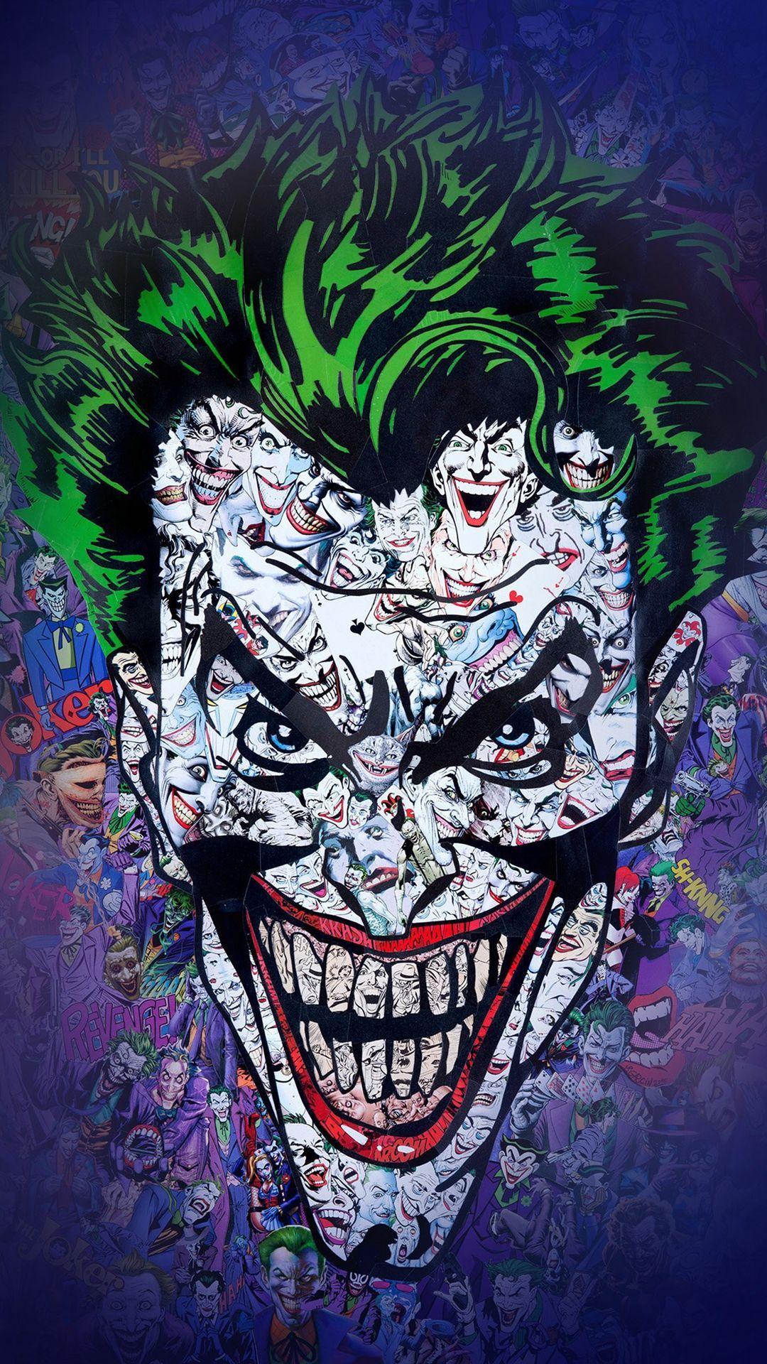 Joker Art Face Illustration Art #iPhone #wallpaper. iPhone 6