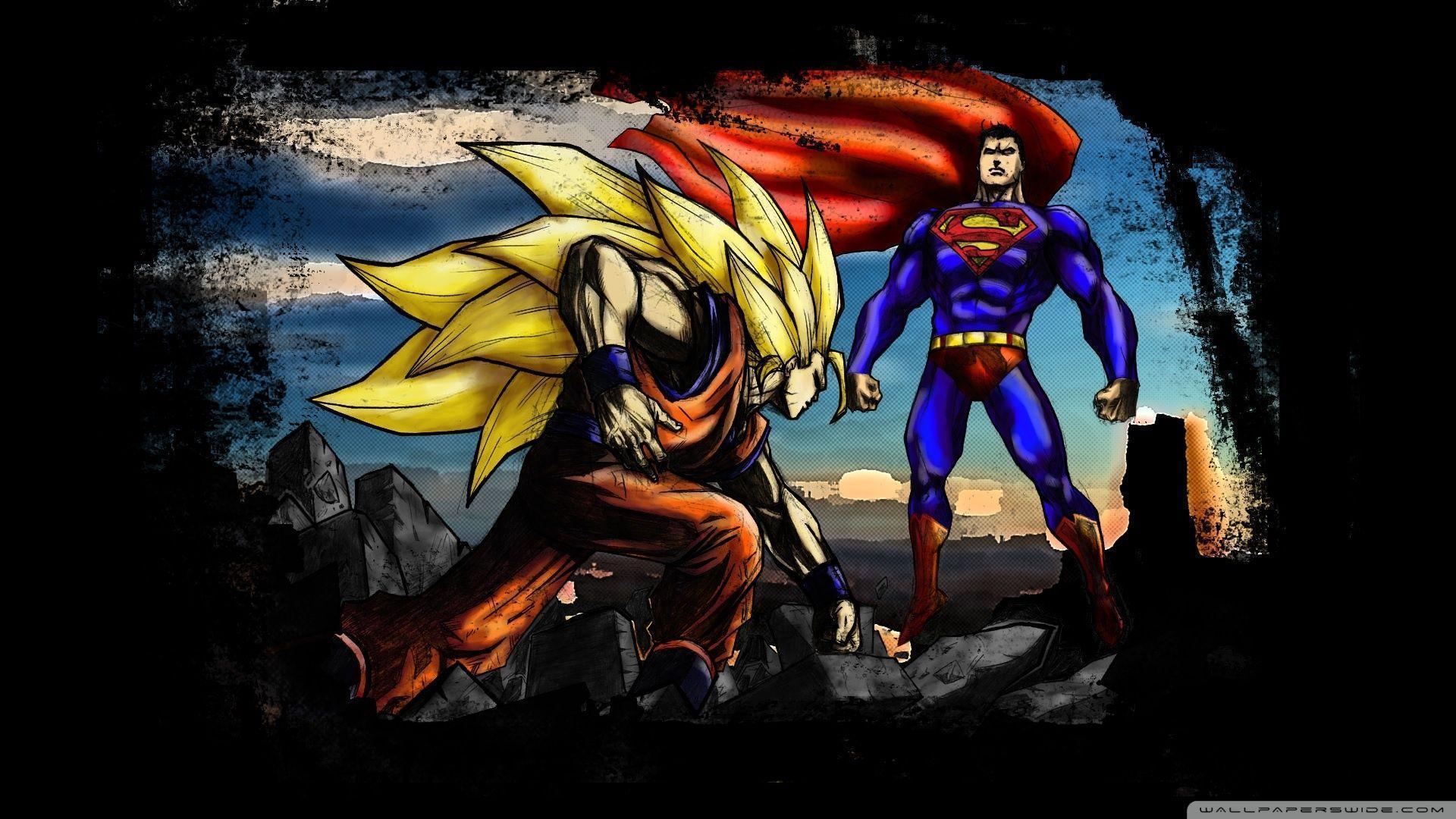 Superman VS Goku HD desktop wallpaper, High Definition