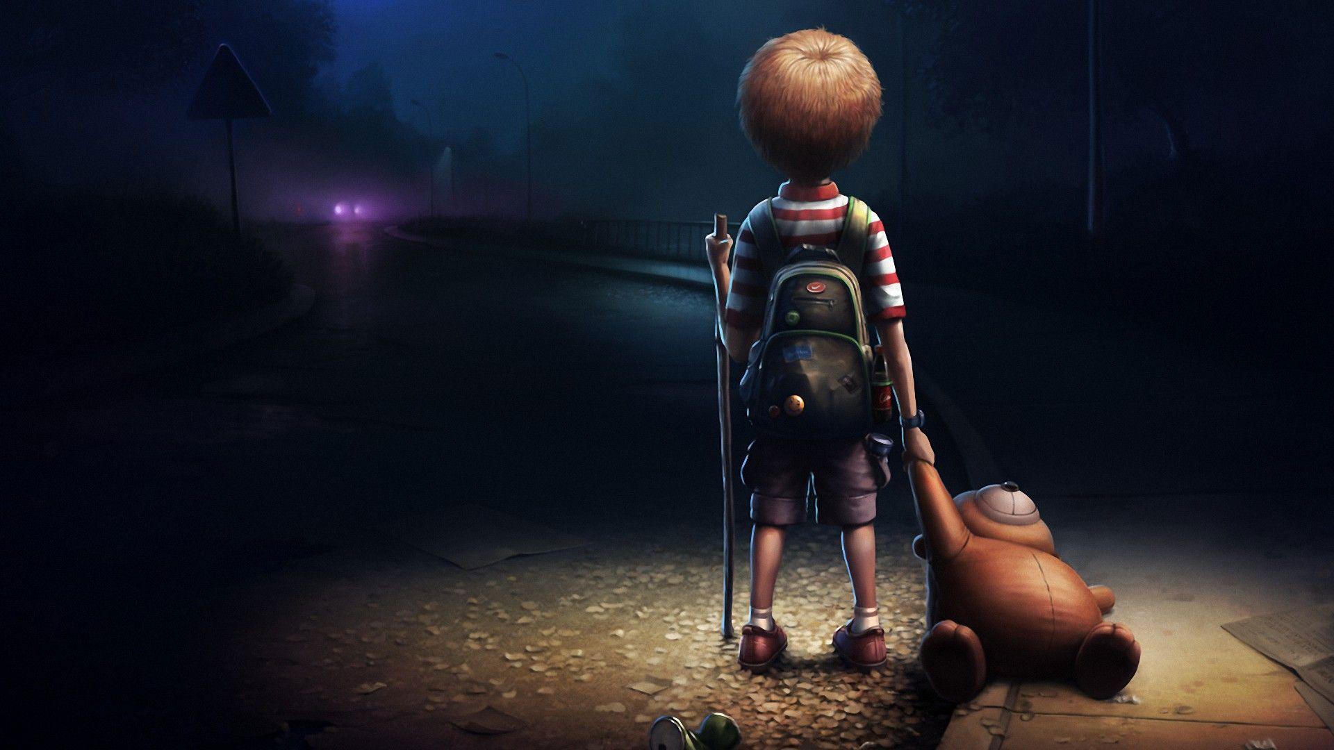 alone boy HD wallpaper for desktop