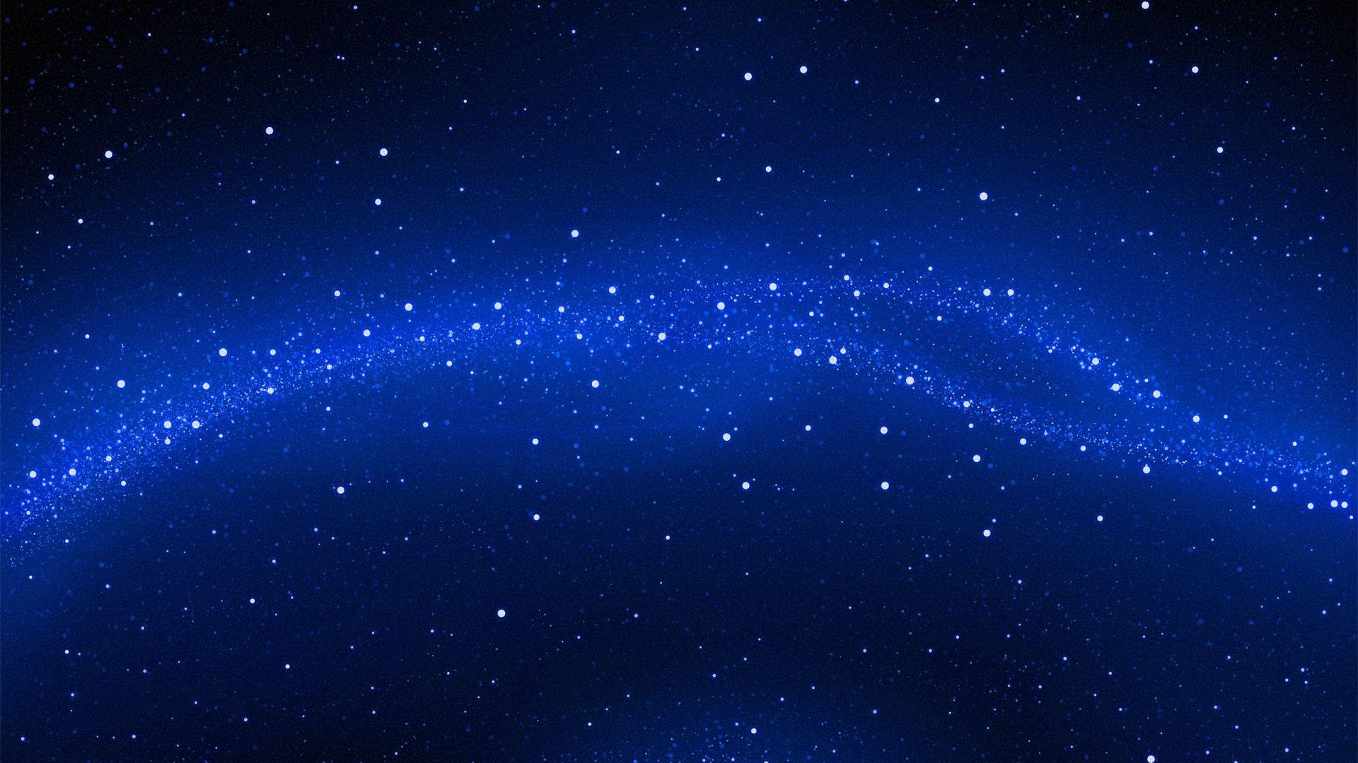Download Wallpaper 1920x1080 space, stars, blue background Full HD