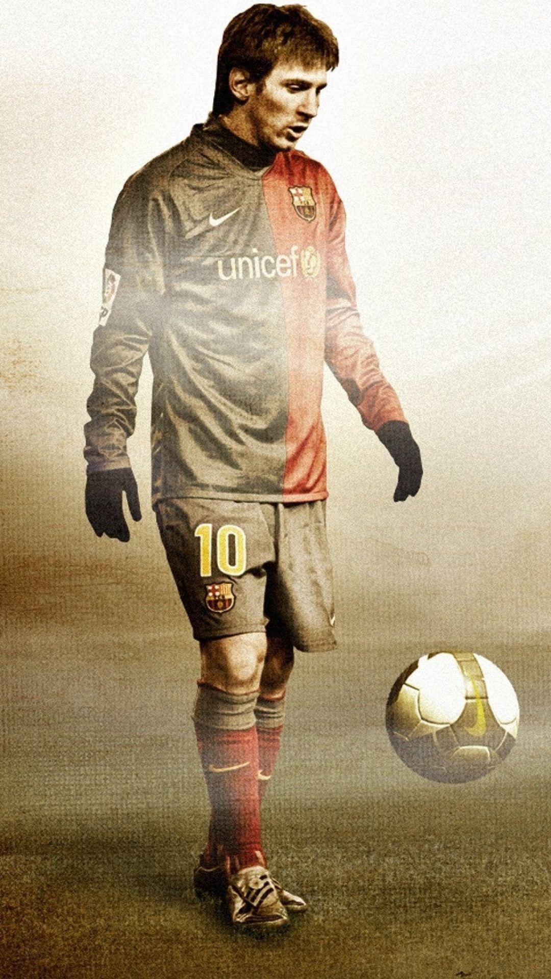 Lionel Messi FC Barcelona Grunge Texture iPhone 6 Plus HD Wallpaper HD