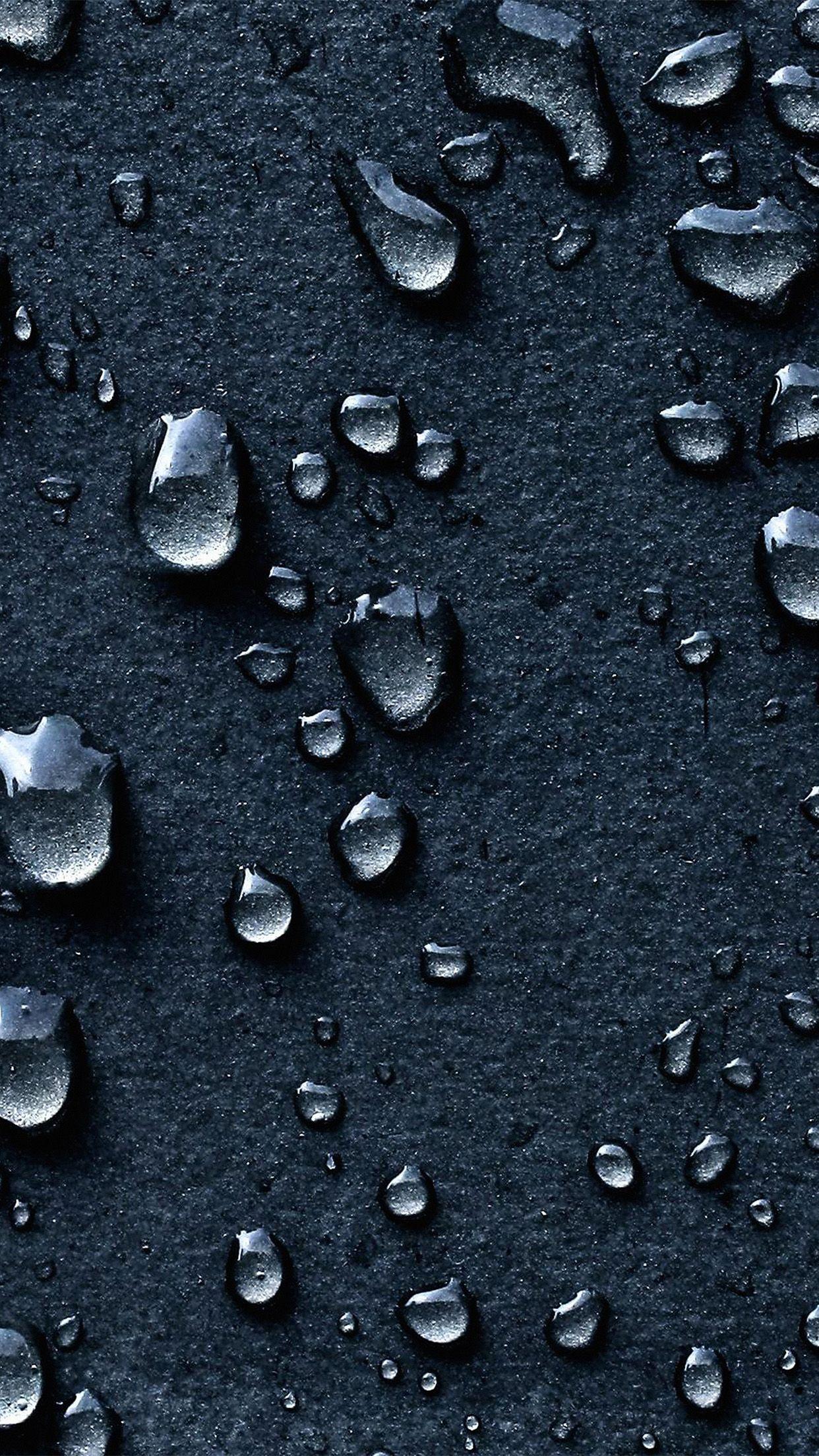 Drops Of Rain Blue Nature Texture Pattern Android wallpaper