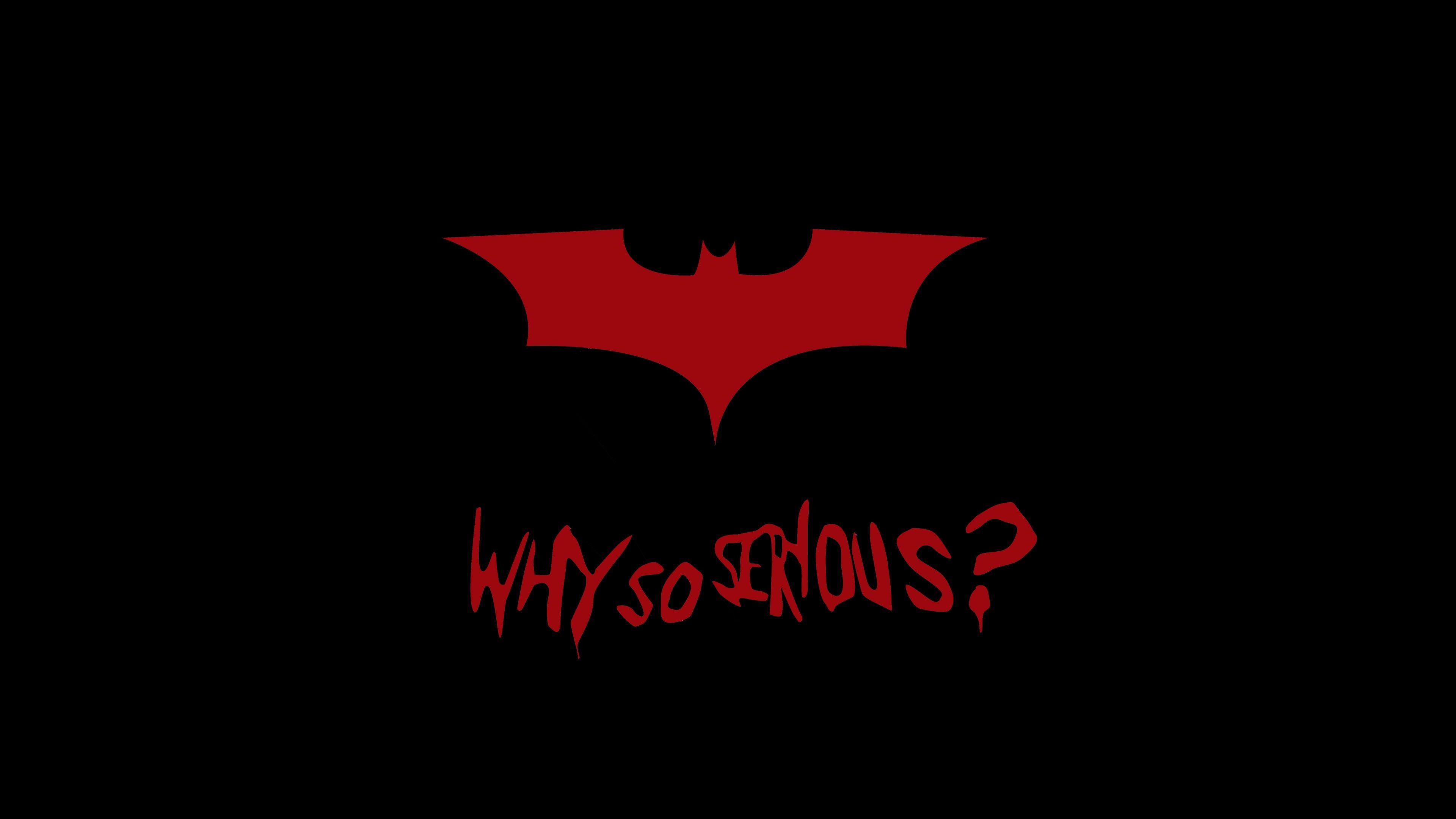 Wallpapers Why So Serious?, Batman, Joker, Popular quotes, Minimal