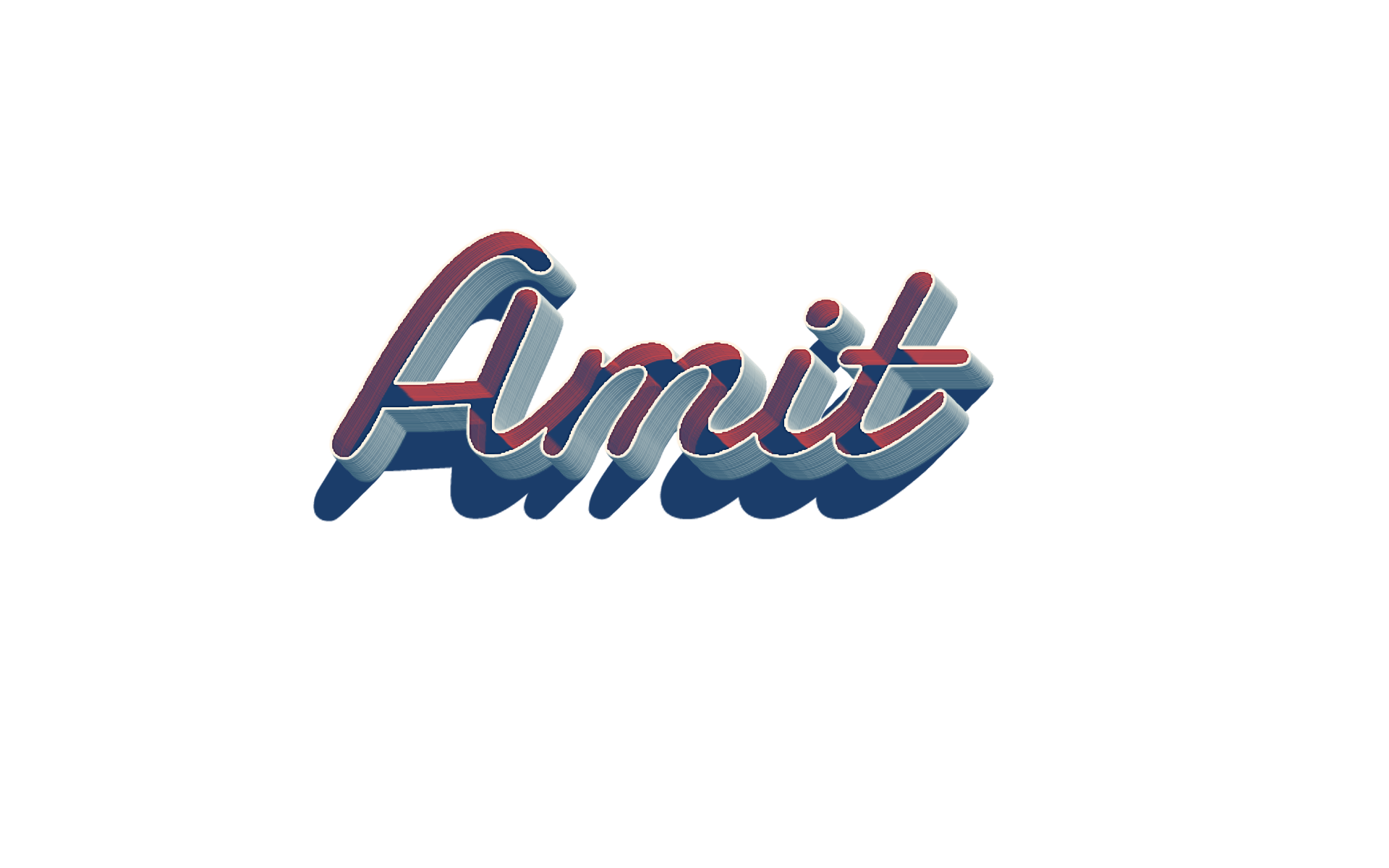 Amit 3D Letter PNG Name