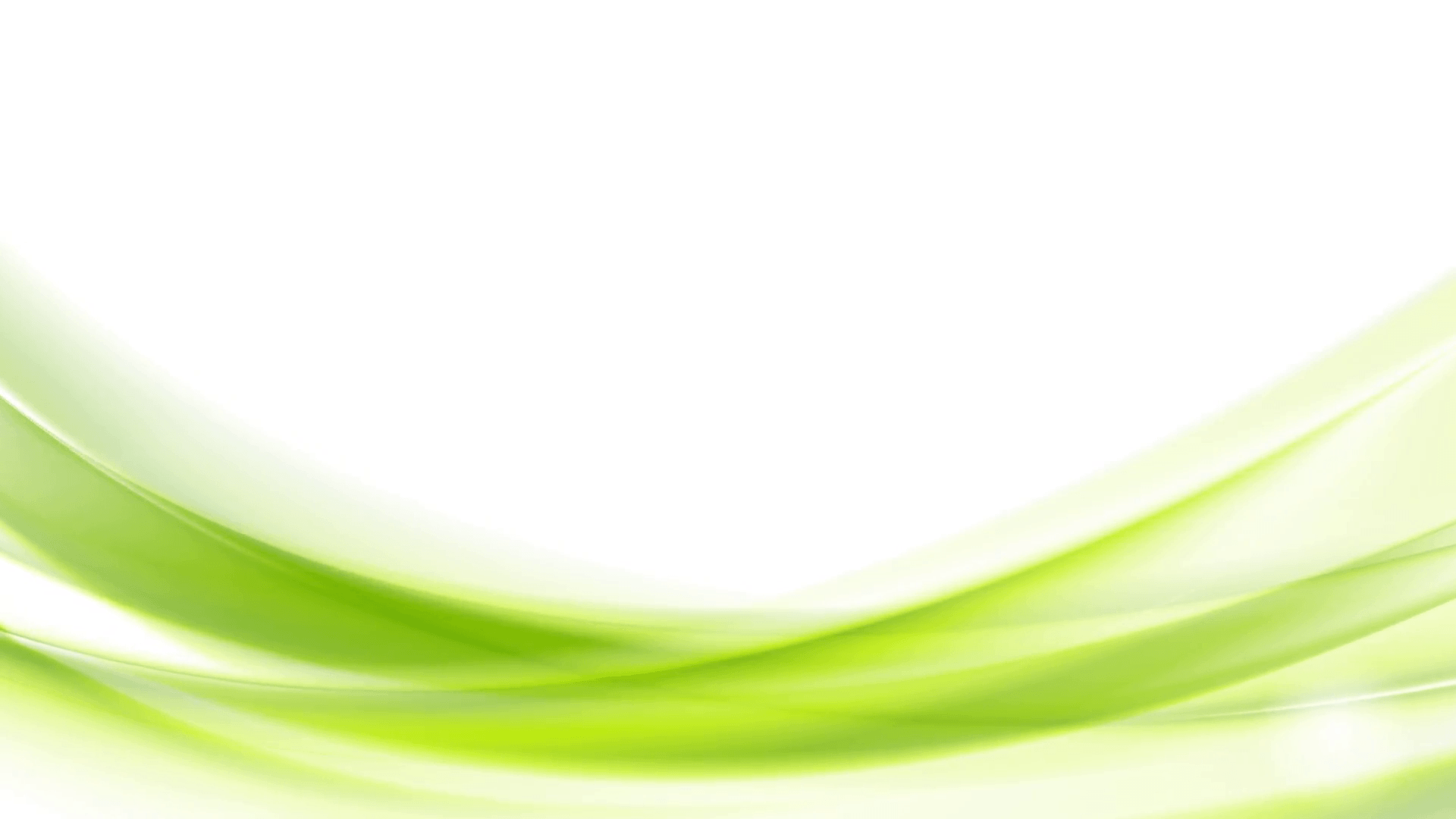 Green moving flowing abstract waves on white background. Blurred