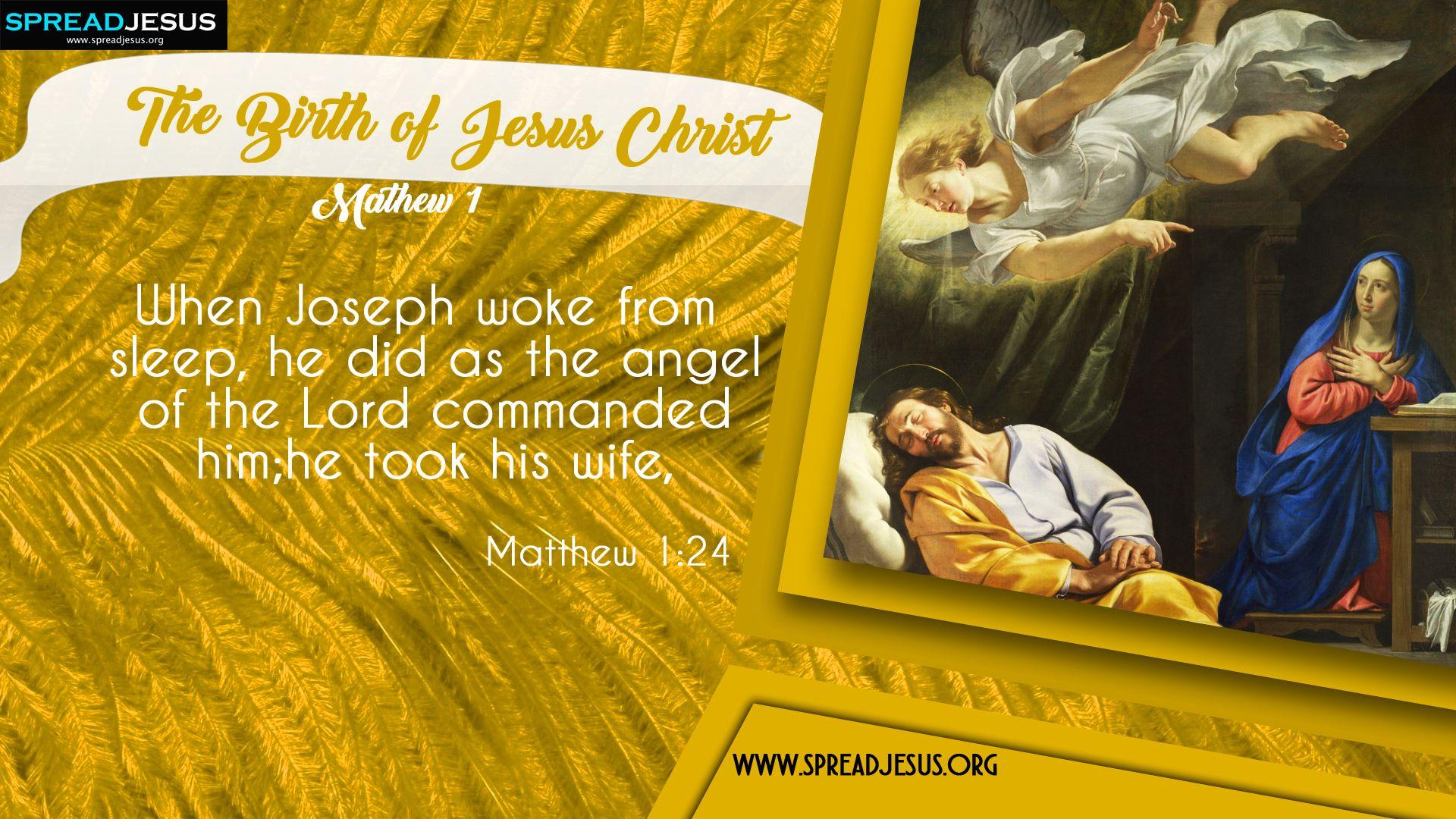 The Birth Of Jesus Christ Matthew 1:24 HD Wallpaper