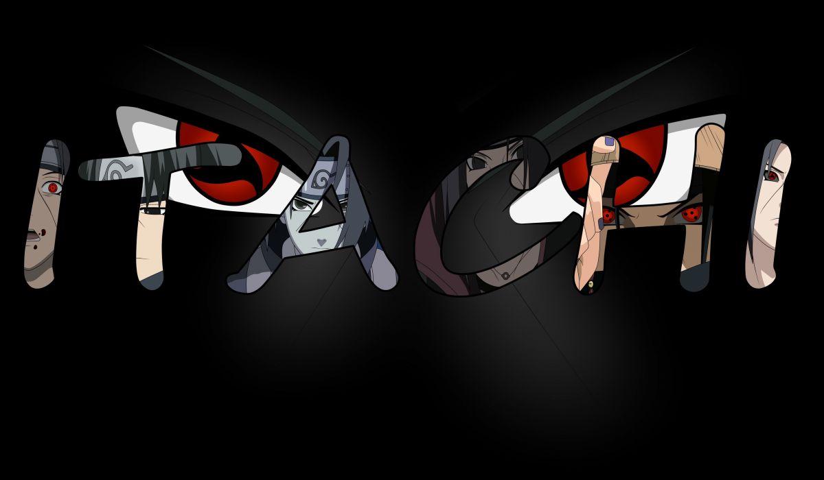 Black headband naruto ninja red eyes uchiha itachi uchiha sasuke