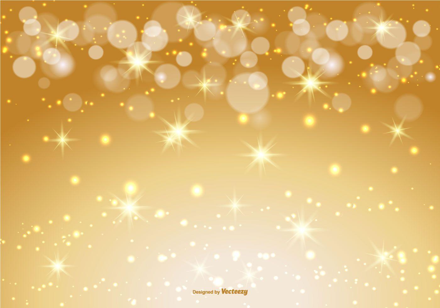 Beautiful Gold Bokeh Sparkle Background Free Vector Art