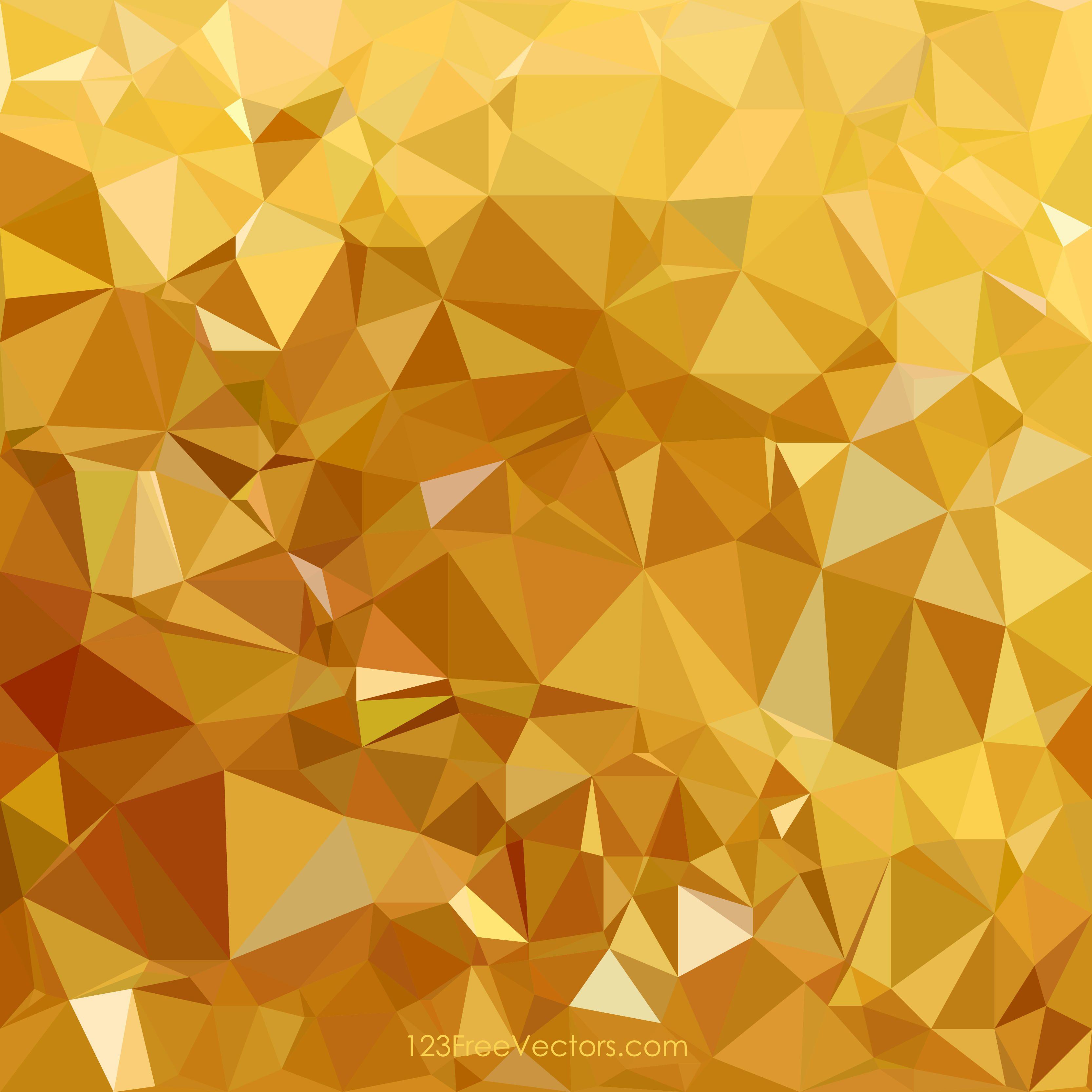 Golden Abstract Polygonal Triangular Background Graphics