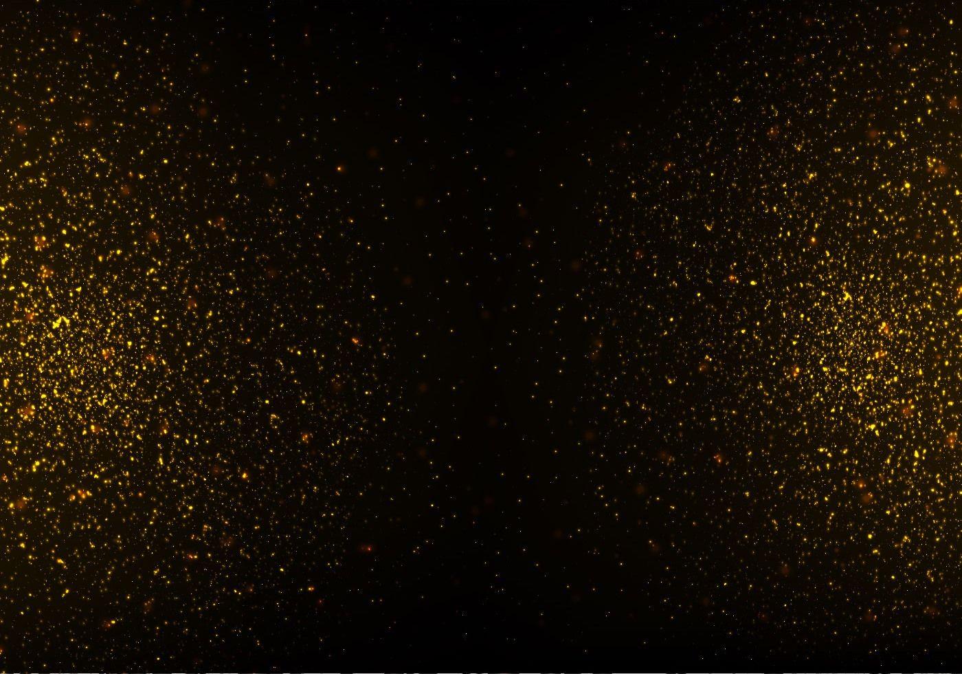 Strass Vector, Gold Glitter Texture On Black Background