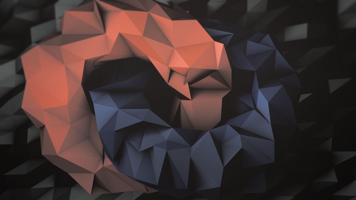 Polygon Art Abstract 3D wallpaperx1080
