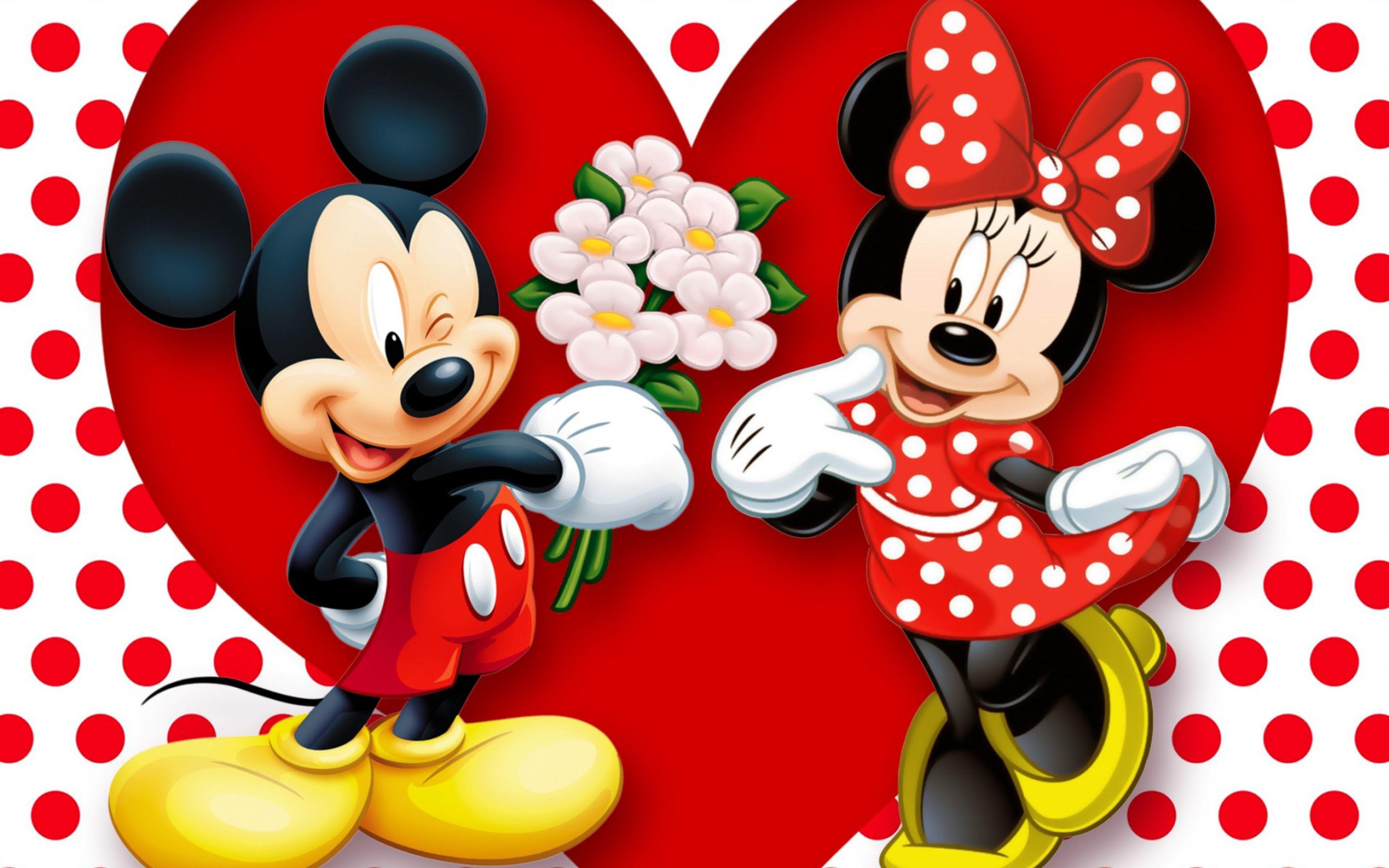 Download Wallpaper 3840x2400 Minnie mouse, Mickey mouse, Mouse Ultra