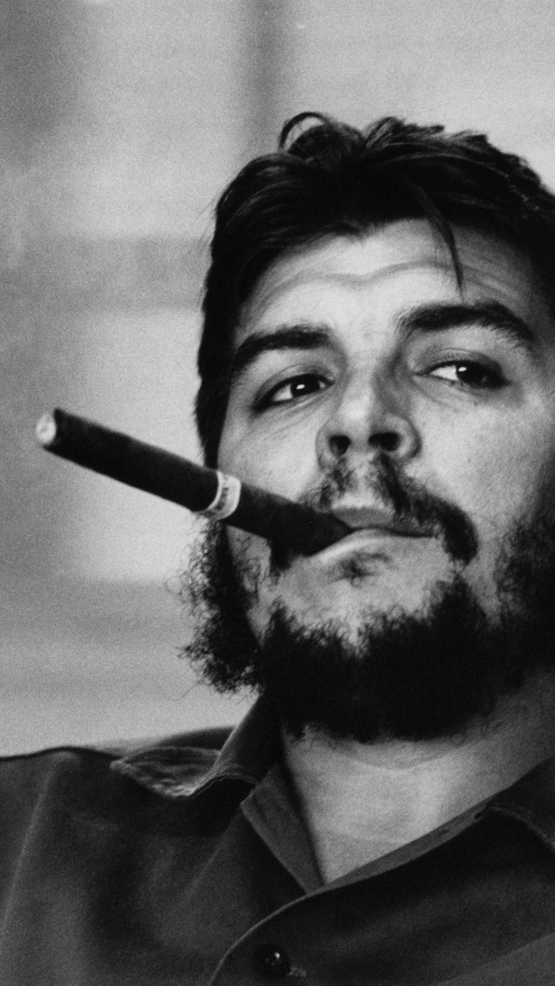 ScreenHeaven: Che Che Guevara Communist cigars grayscale desktop