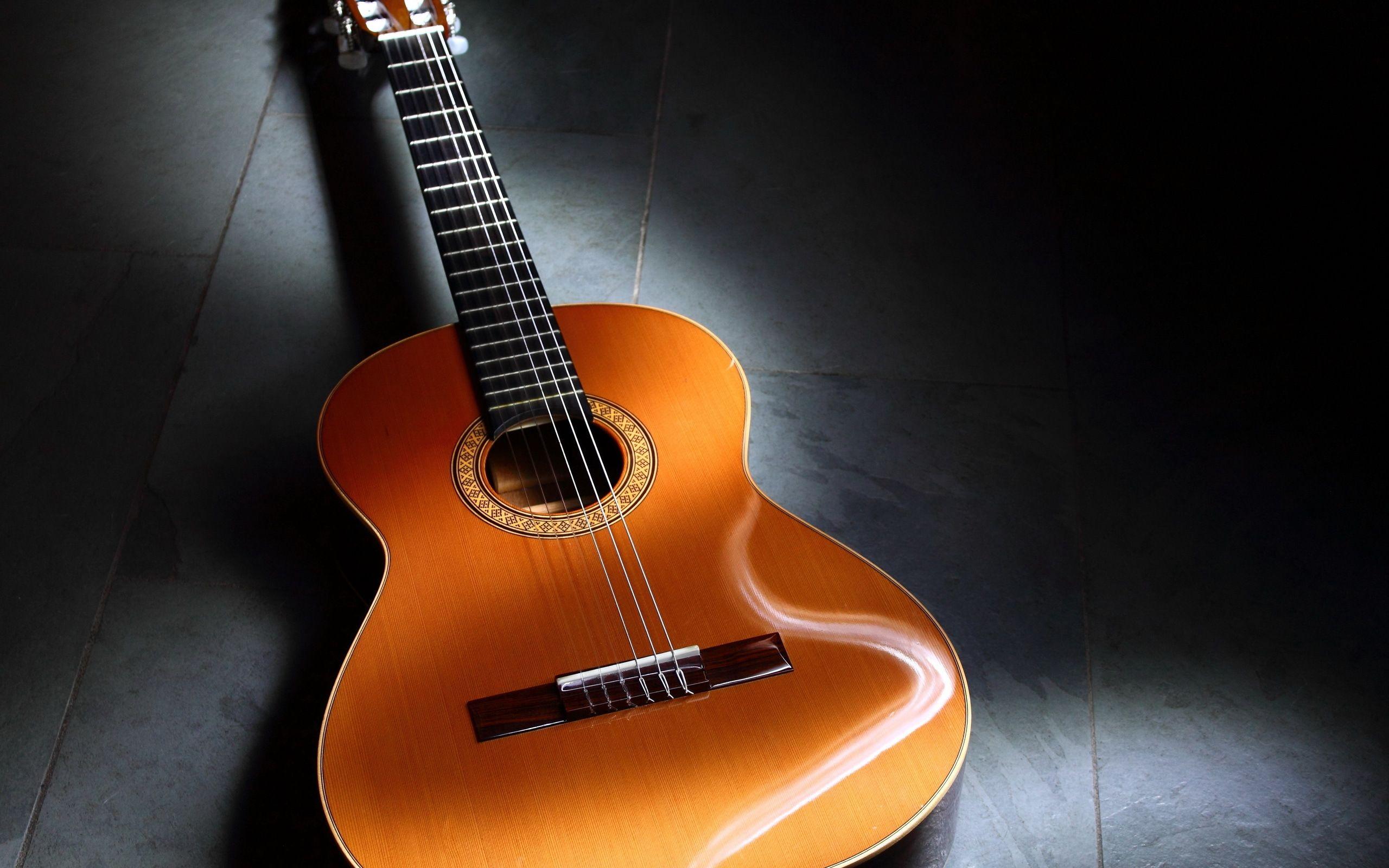 Wallpaper Guitar, Wooden Guitar, HD, Music