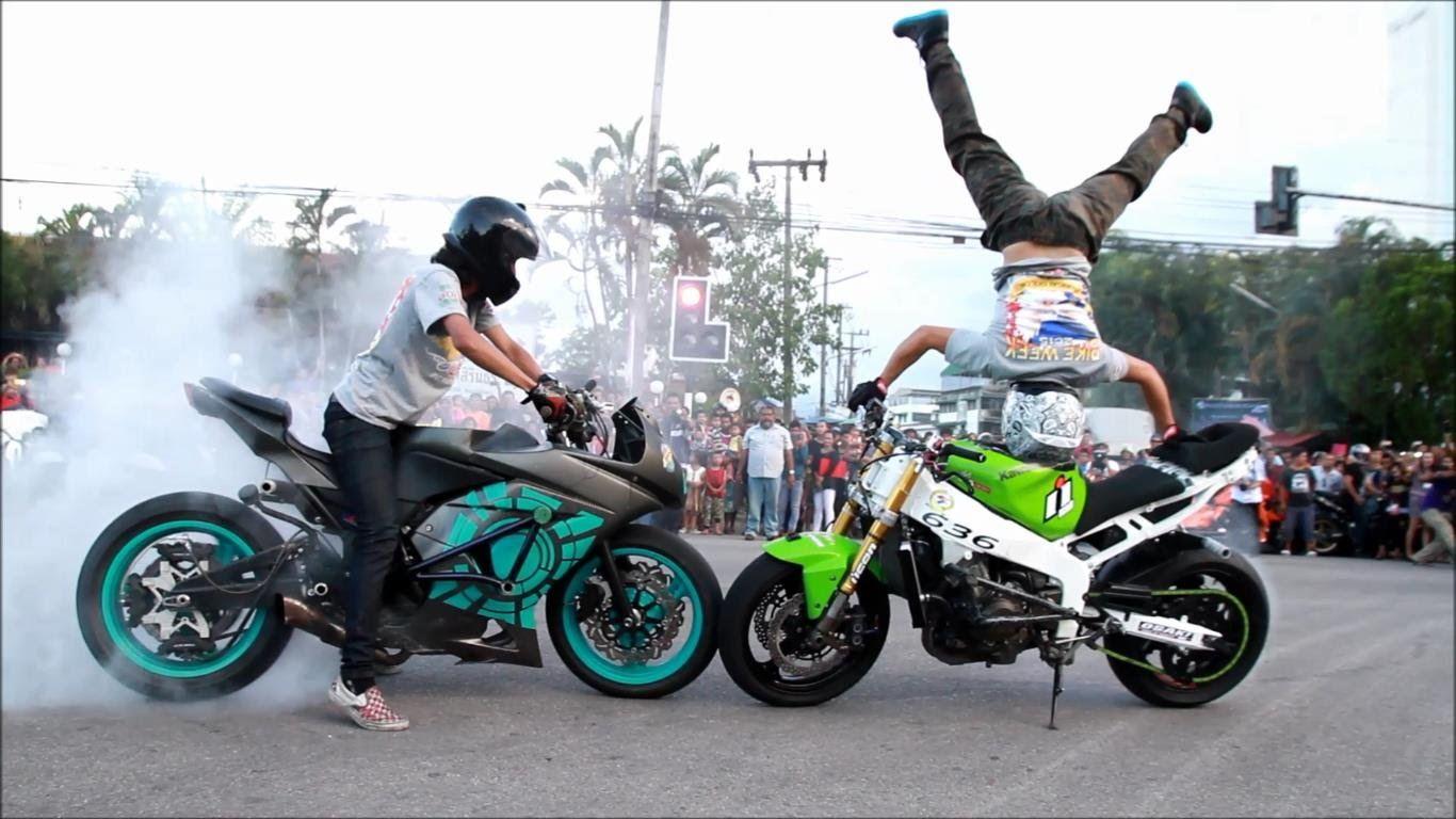 บินสไมล์ Stunt Show Sungaikolok Bike Week 2015