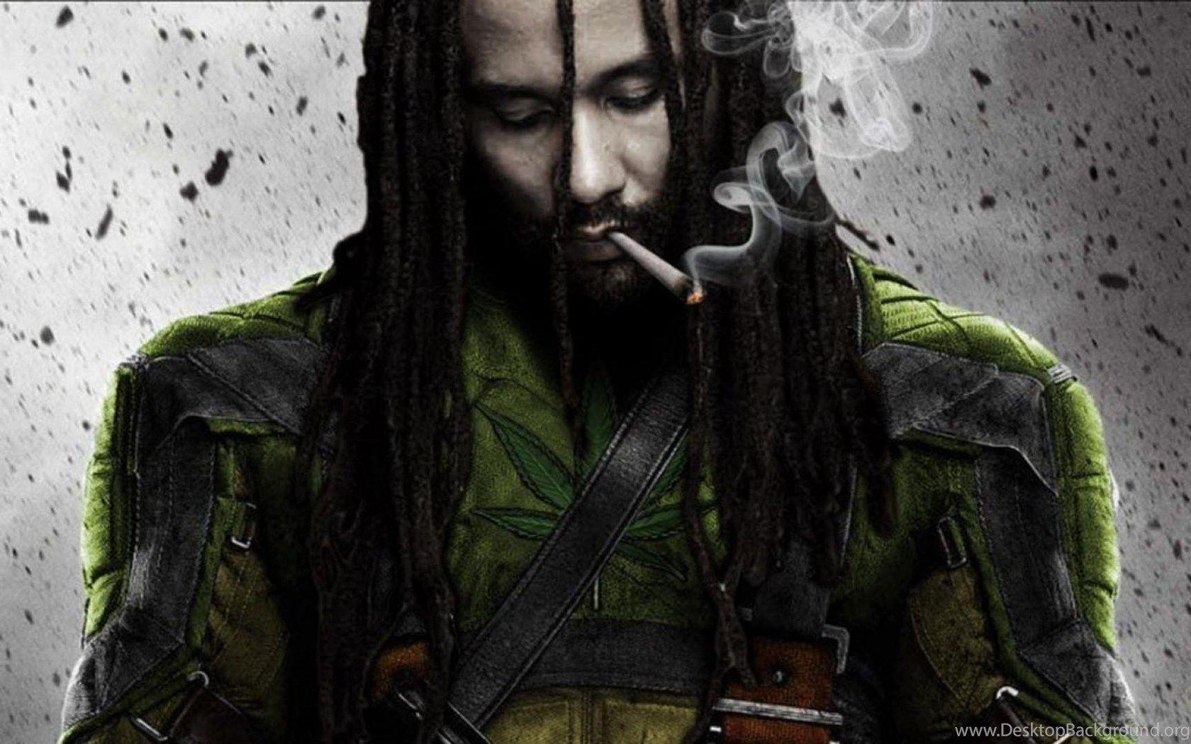 Captain America Marijuana Jamaica Bob Marley Avengers Wallpaper