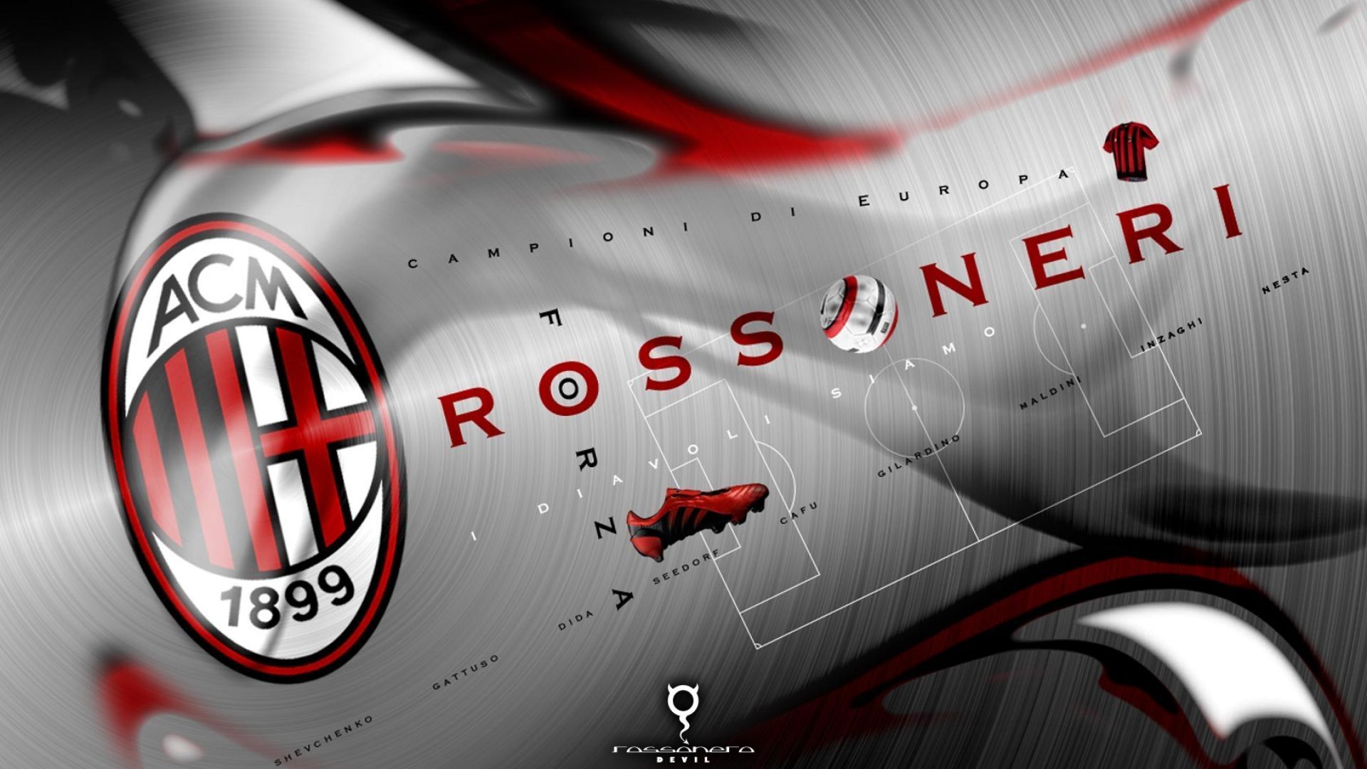 Ac milan football teams forza rossoneri wallpaper