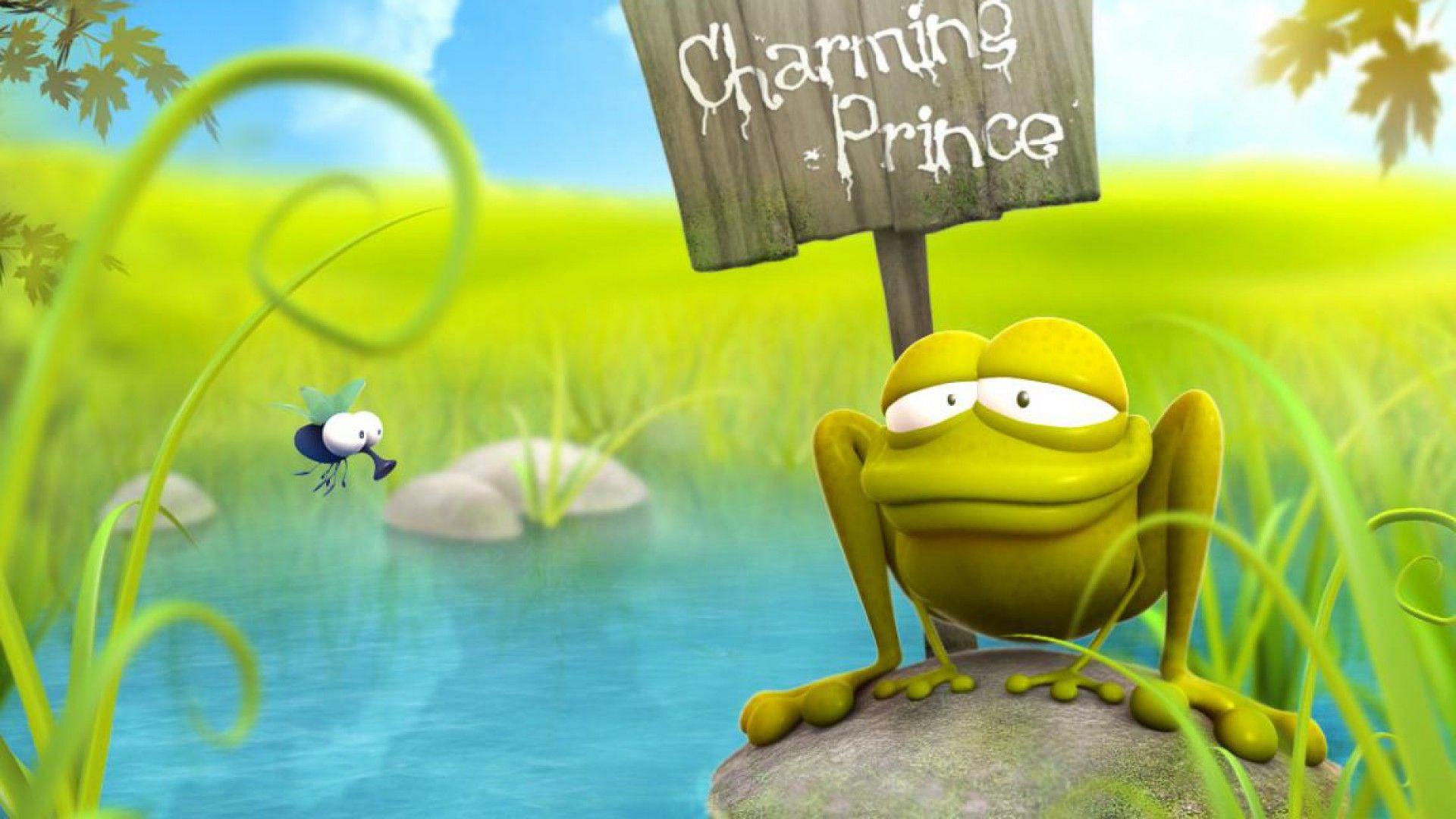 Funny Frog Cartoon Picture Wallpaper