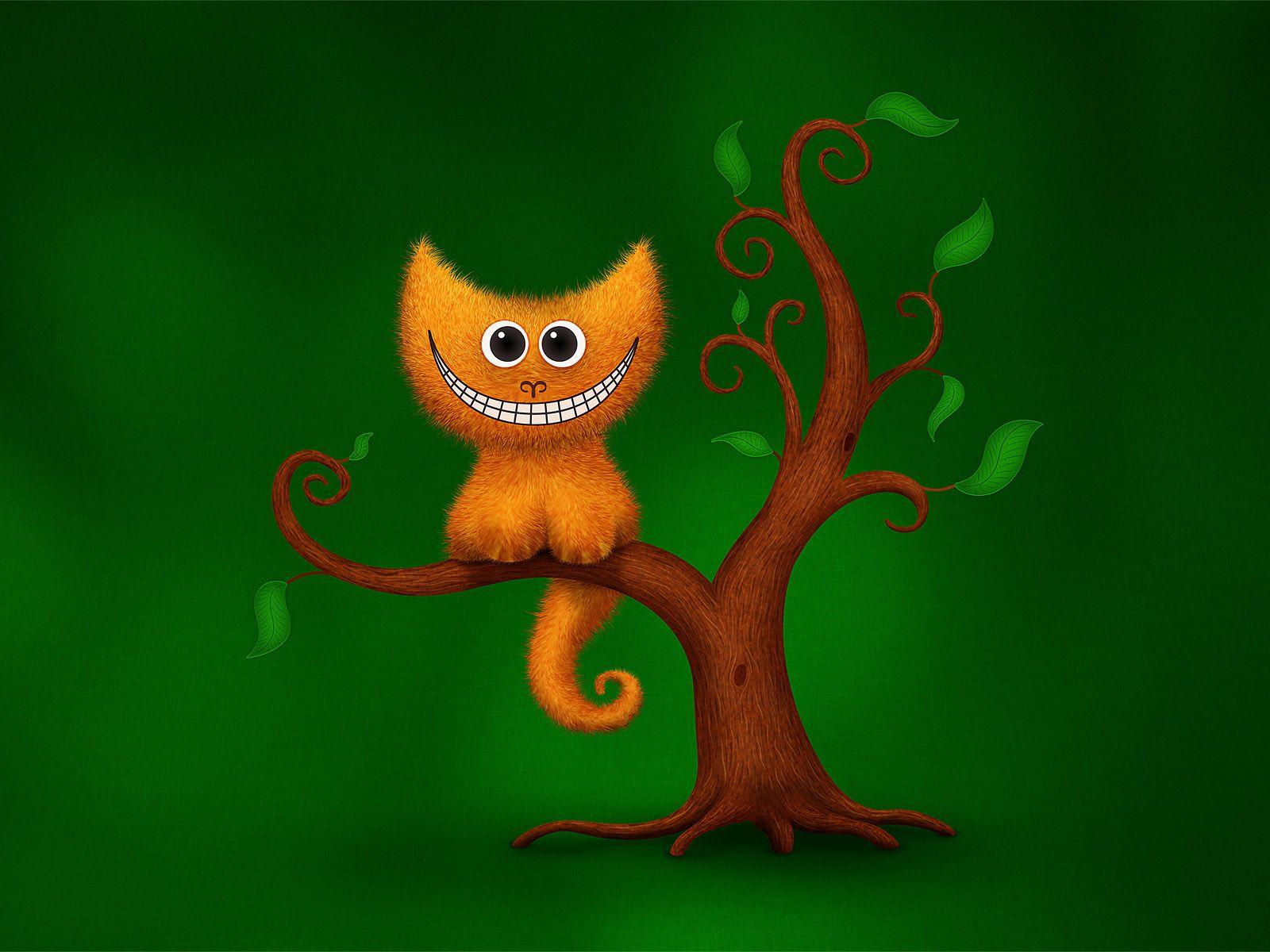 Funny Cartoon Cat 14 HD Wallpaper