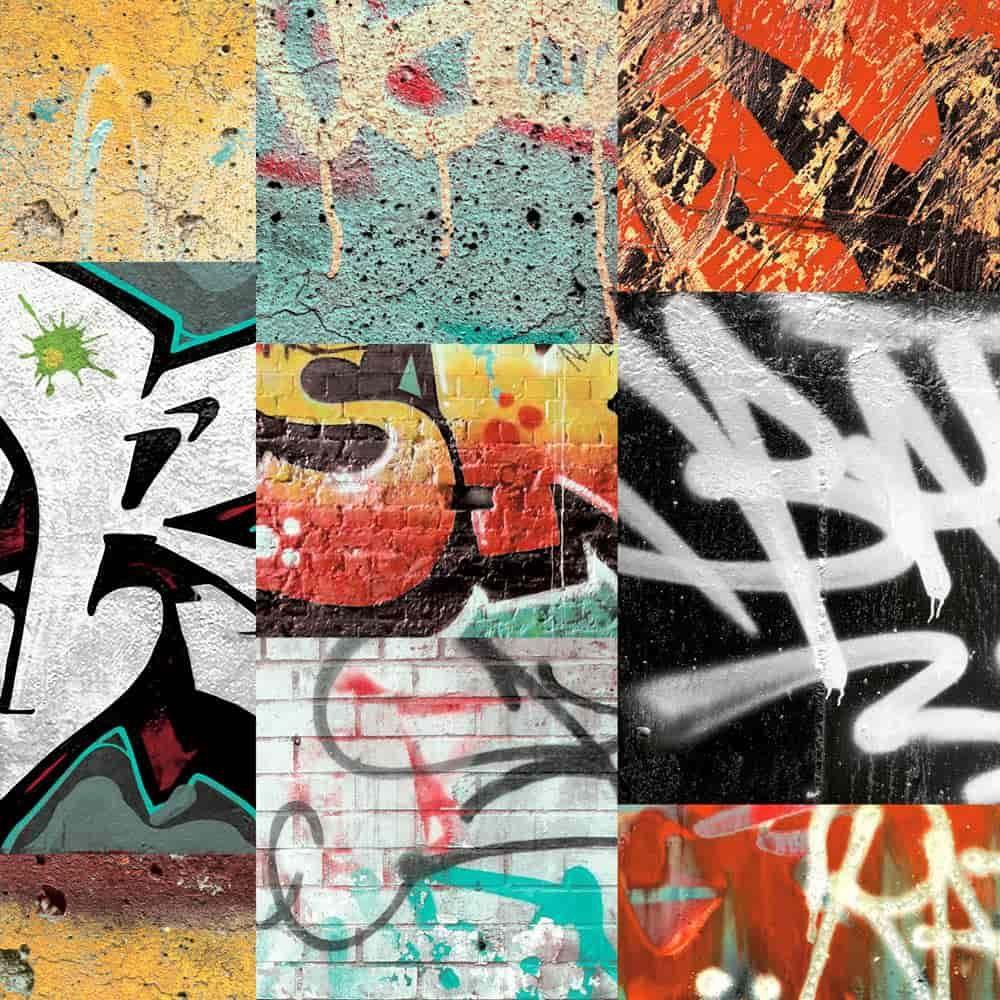 Arthouse Graffiti Pattern Brick Wall Photo Mural Tag Teenager