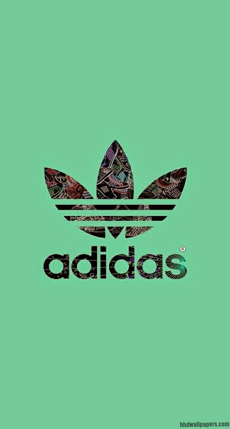 Adidas Logo Green Background iPhone HD Wallpaper HD