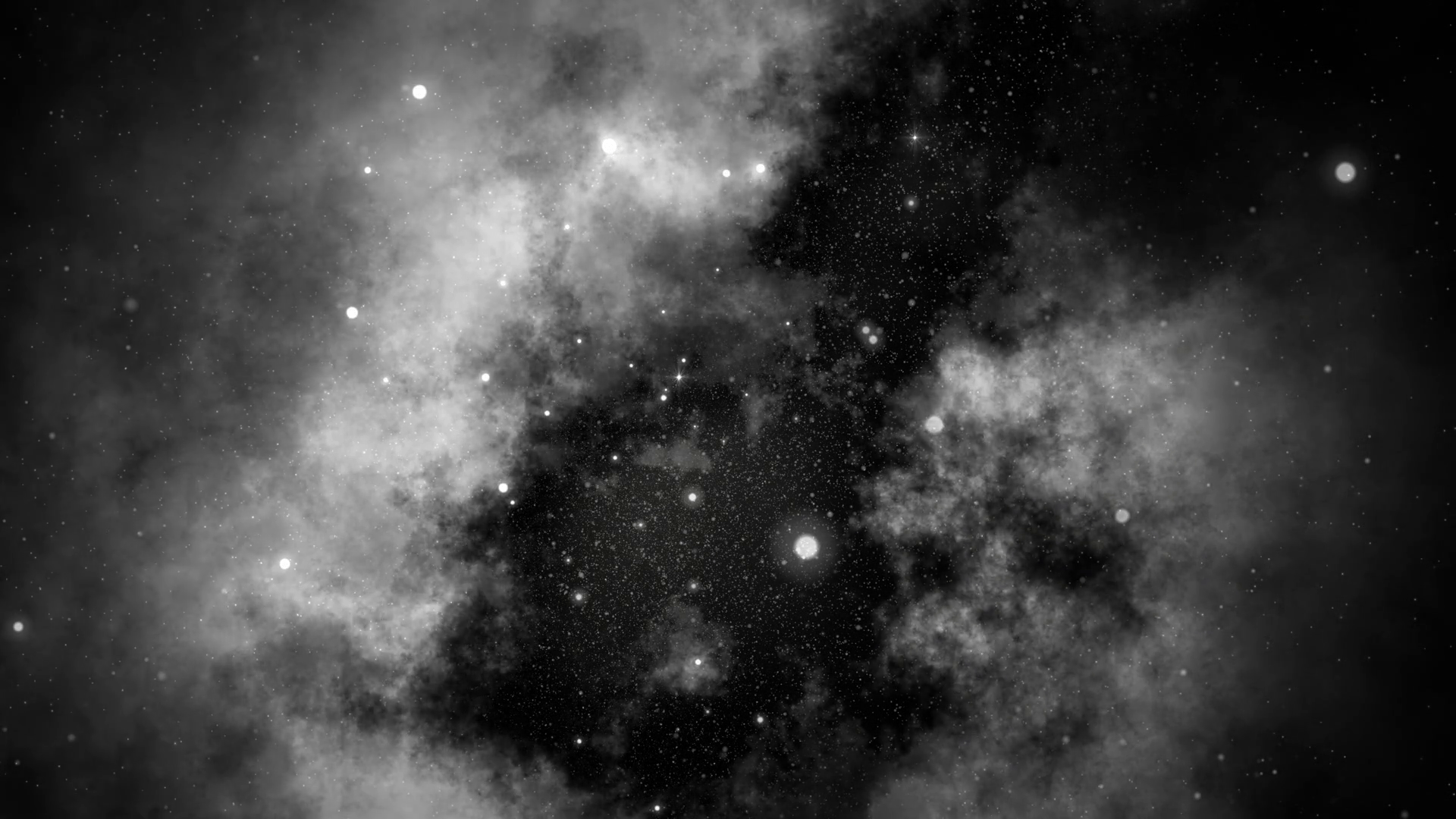 Slow Motion Serene Deep Space Galaxy and Stars Background Black